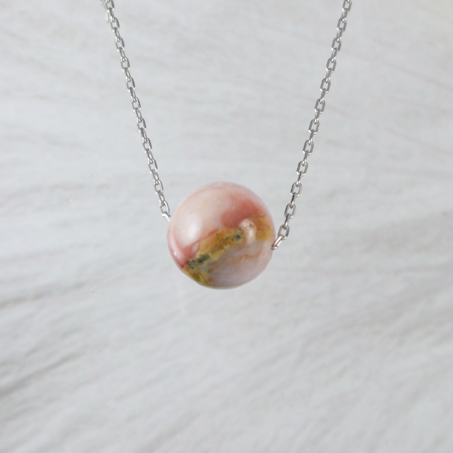 Unique Genuine Pink Opal Necklace - Hawaii Treasures Shop