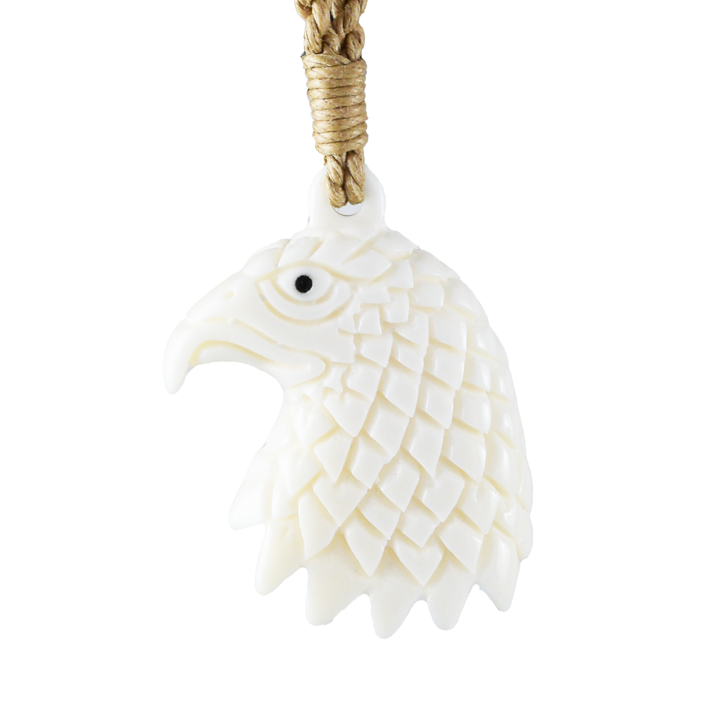 Hand Carved Buffalo Bone Eagle Necklace, N9127 -Paradise Treasures Jewelry