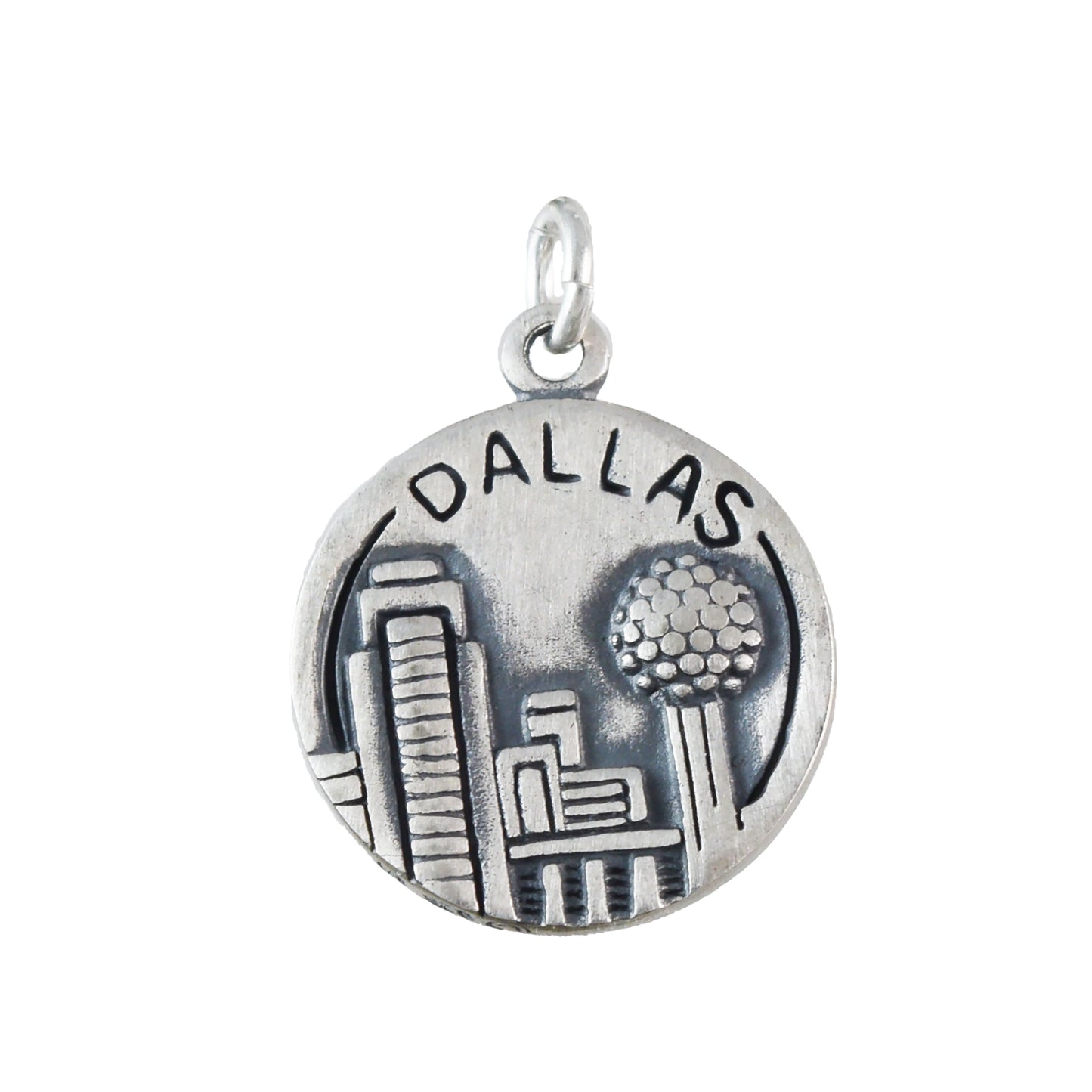 Texas Dallas Pendant, Sterling Silver Texas Dallas Charm Pendant, N9438 Birthday Mother Gift, Texan Jewelry