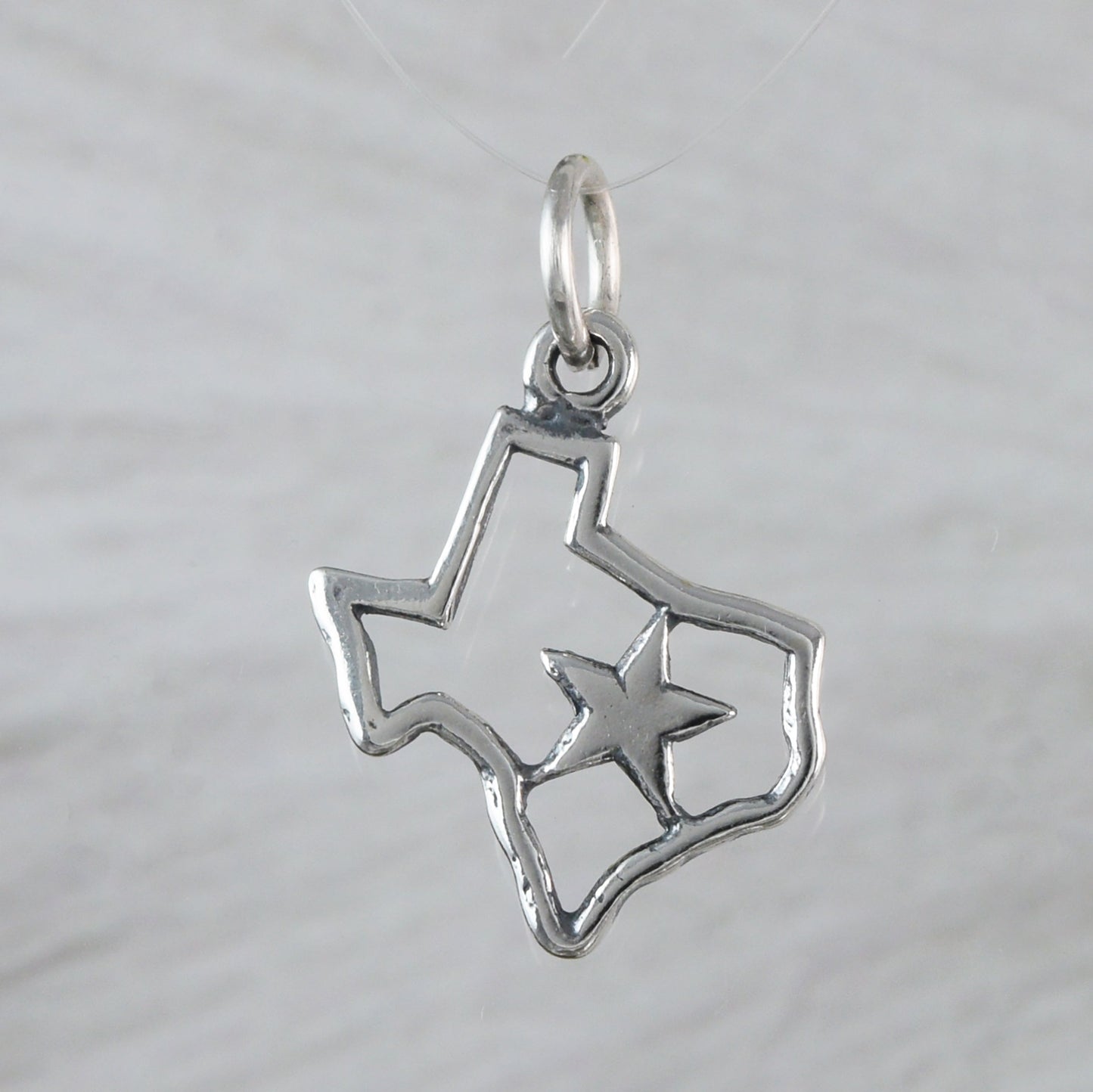 Texas Star State Map Pendant, Sterling Silver Texas Star Pendant, N9442 Birthday Mother Wife Mom Gift, Texan Jewelry