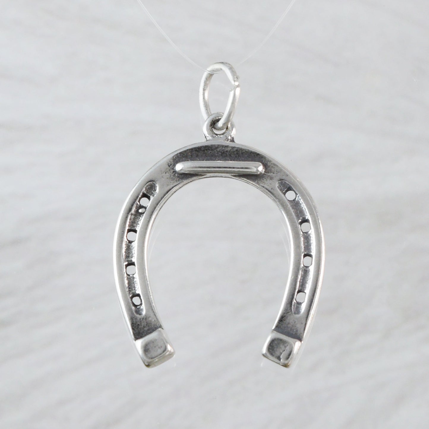 Texan Horseshoe Pendant, Sterling Silver Horseshoe Charm Pendant, N9447 Birthday Mother Wife Mom Gift
