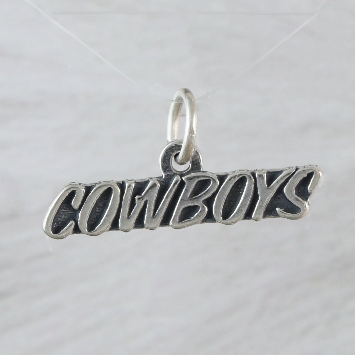 Texan Cowboys Pendant, Sterling Silver Cowboys Charm Pendant, N9450 Birthday Mother Gift, Texan Jewelry