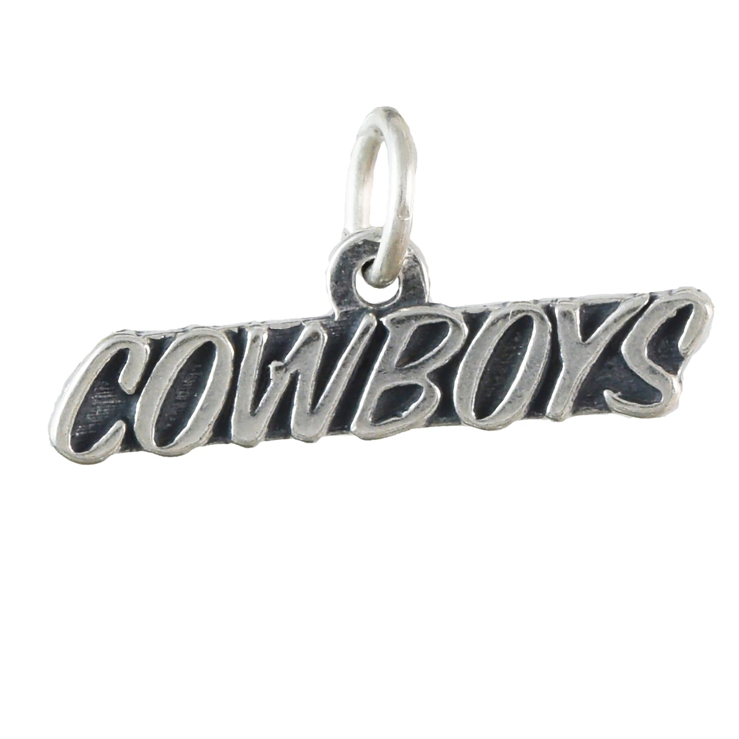 Texan Cowboys Pendant, Sterling Silver Cowboys Charm Pendant, N9450 Birthday Mother Gift, Texan Jewelry