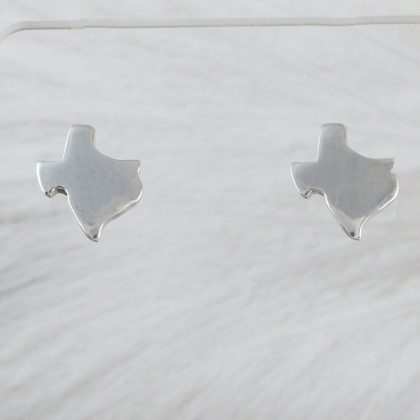 Texas Map Earrings, Sterling Silver Map of Texas Post Stud Earrings, E9455 Birthday Mother Gift, Texan Jewelry