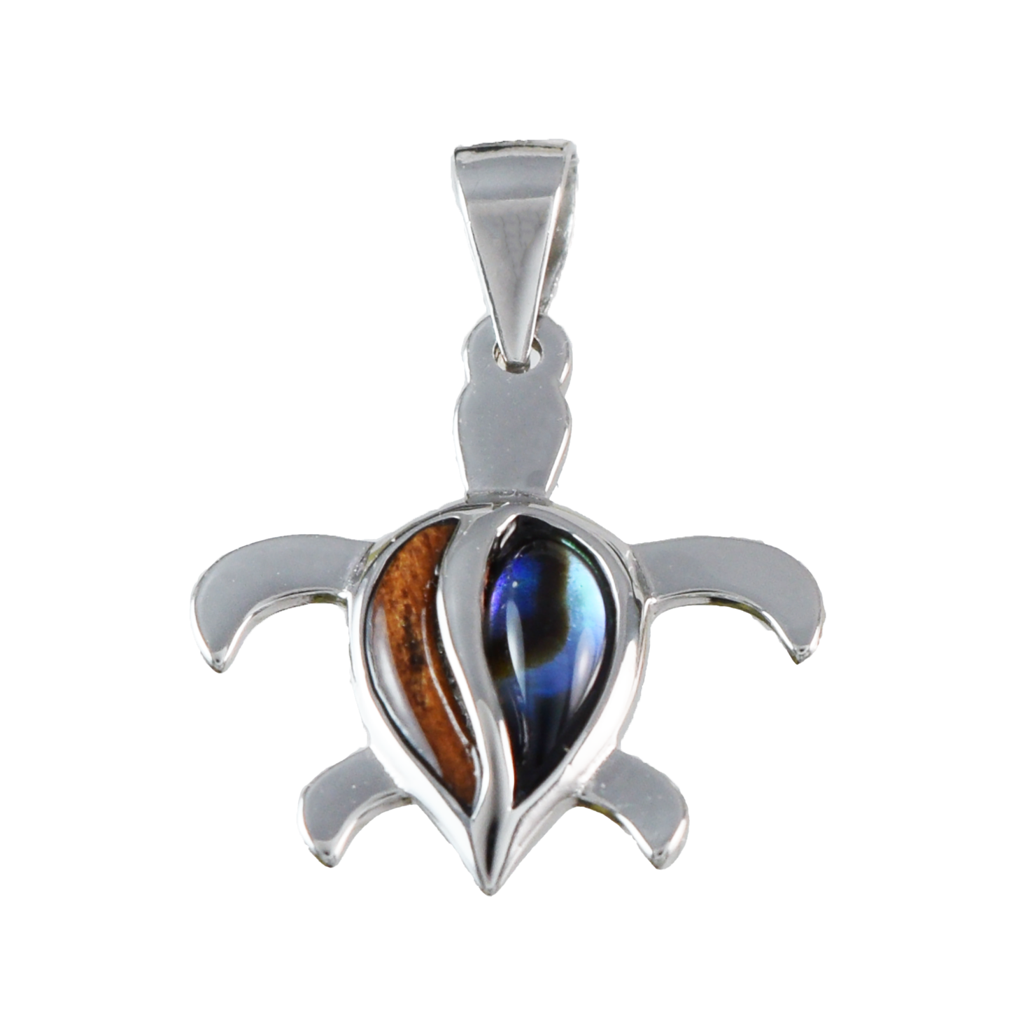 Sea Turtle Koa Wood Abalone Necklace From Hawaii Treasures Shop