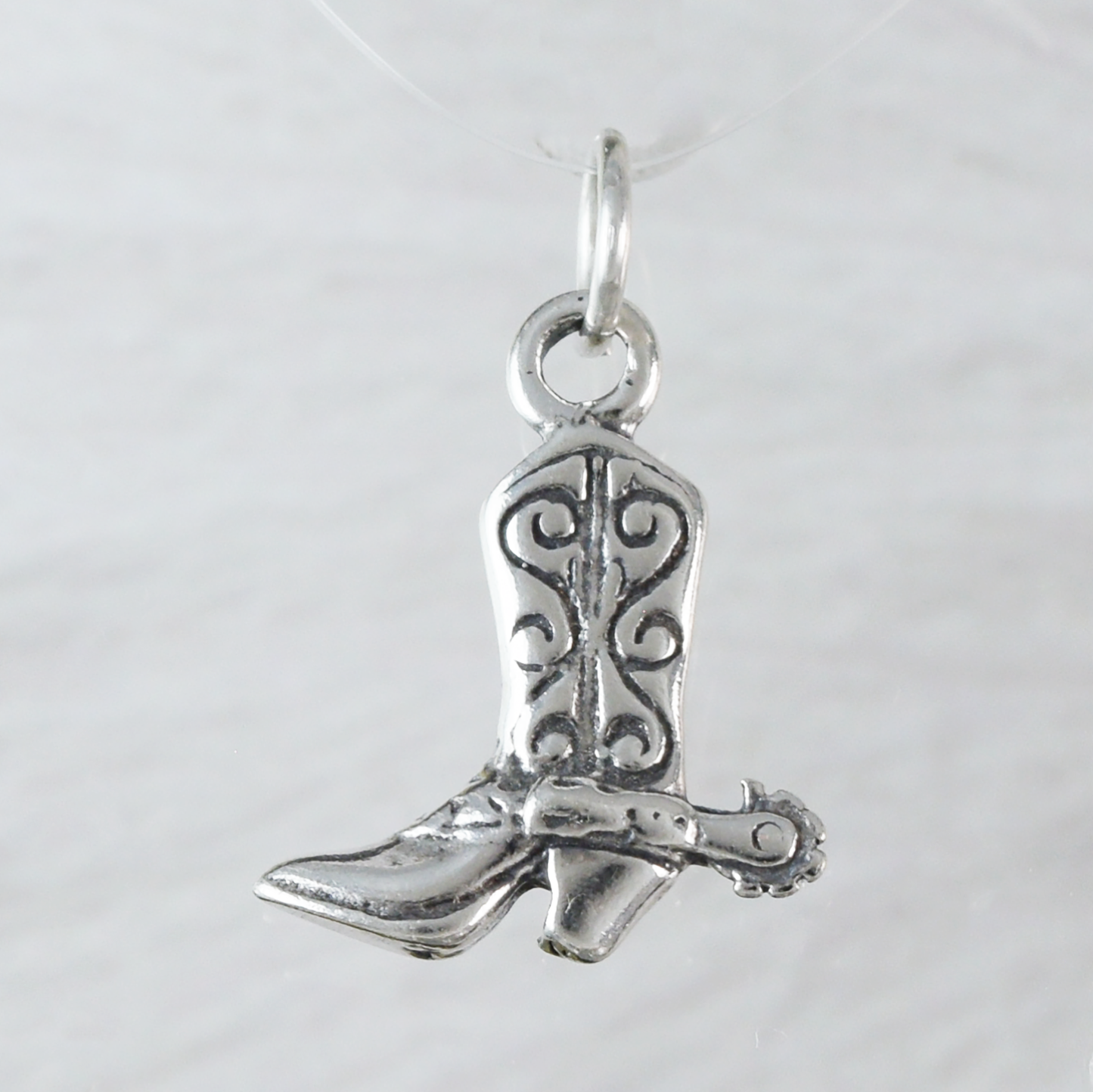 Silver Cowgirl Boot Necklace - Hawaii Treasures Shop