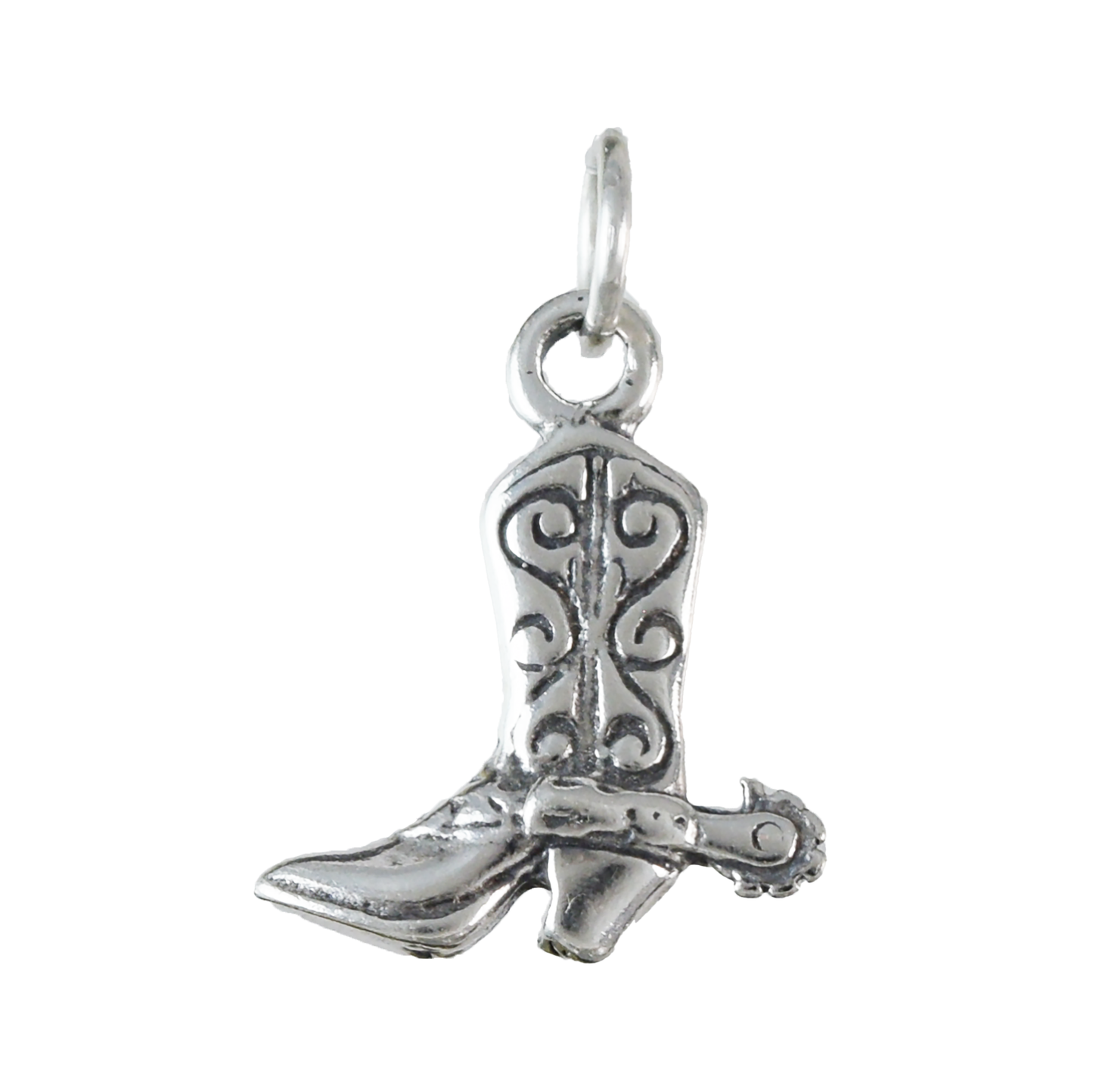 Silver Cowgirl Boot Necklace - Hawaii Treasures Shop