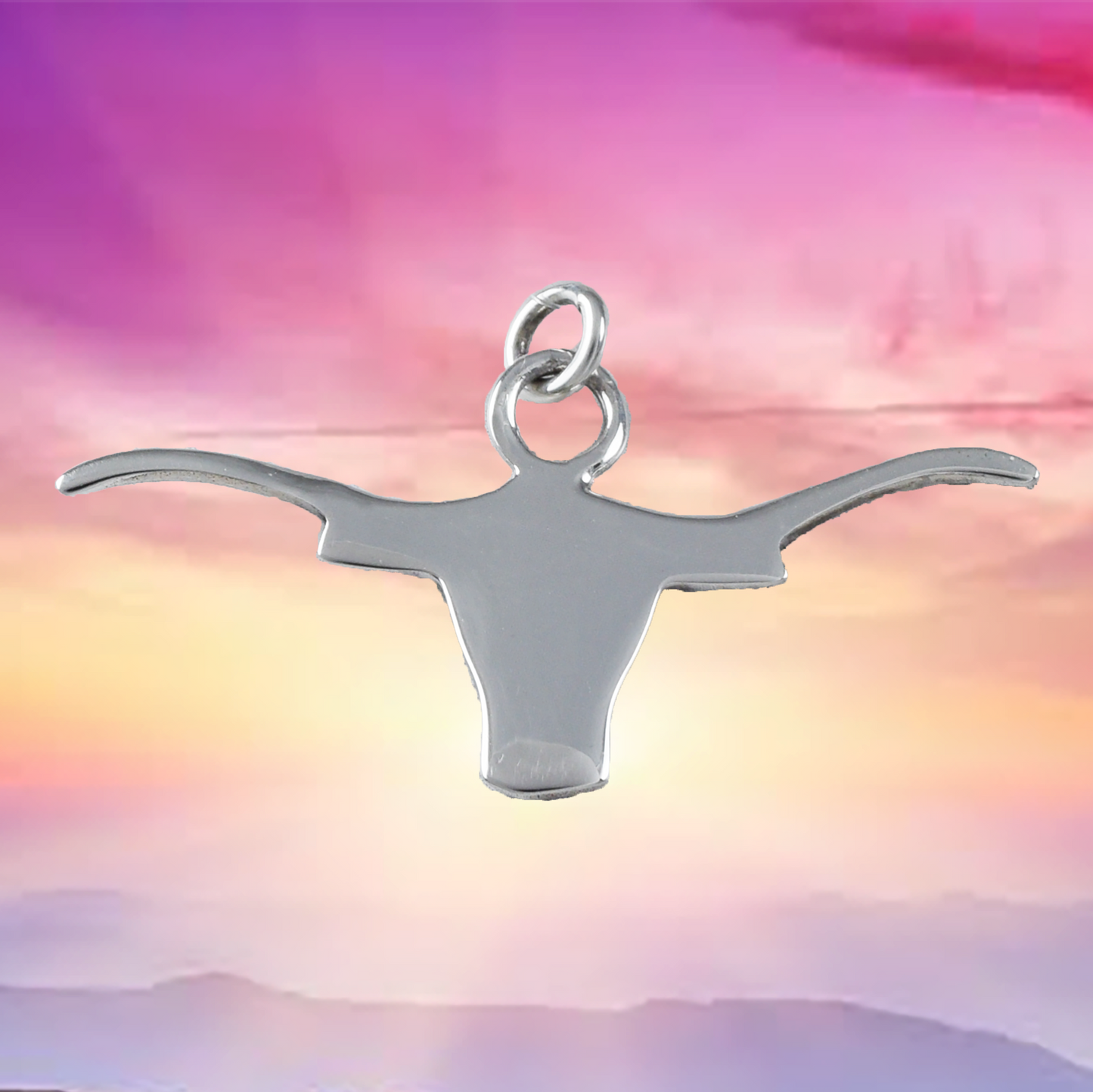 Silver Long Horn Pendant - Hawaii Treasures Shop