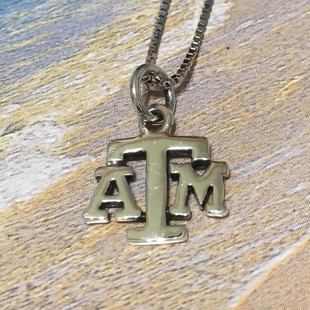Silver Texas A&M University Necklace - Hawaii Treasures Shop