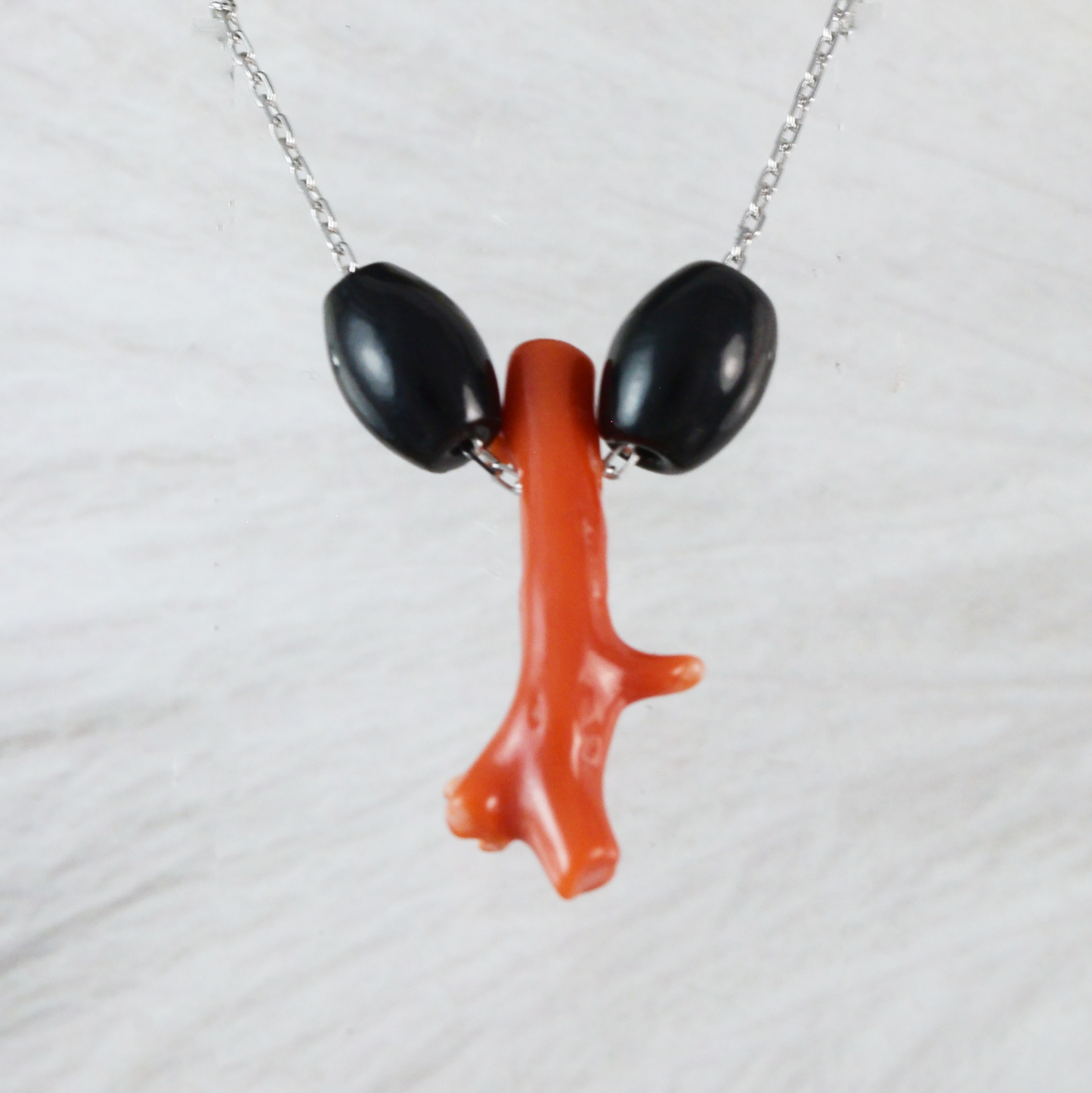 Stunning Genuine Red & Black Coral Necklace - Hawaii Treasures Shop