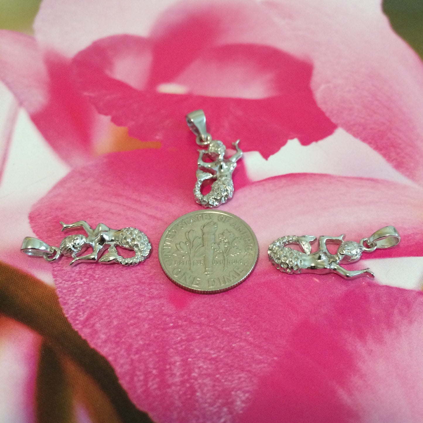 Hawaiian Mermaid Pendant, Sterling Silver Mermaid Pendant, Hawaiian Jewelry, Christmas Anniversary Mom Birthday Gift