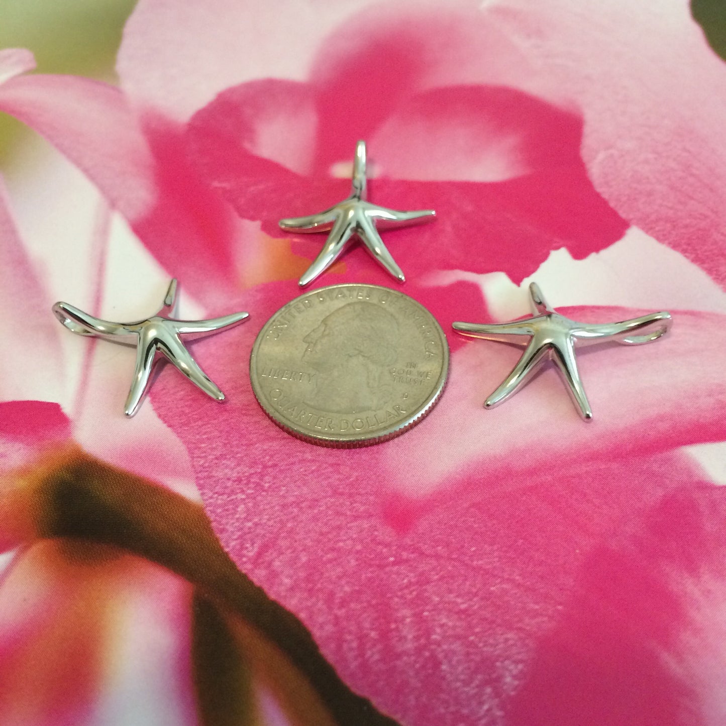 Hawaiian Starfish Pendant, Sterling Silver Starfish Pendant, Hawaiian Jewelry, Christmas Anniversary Mom Birthday Gift