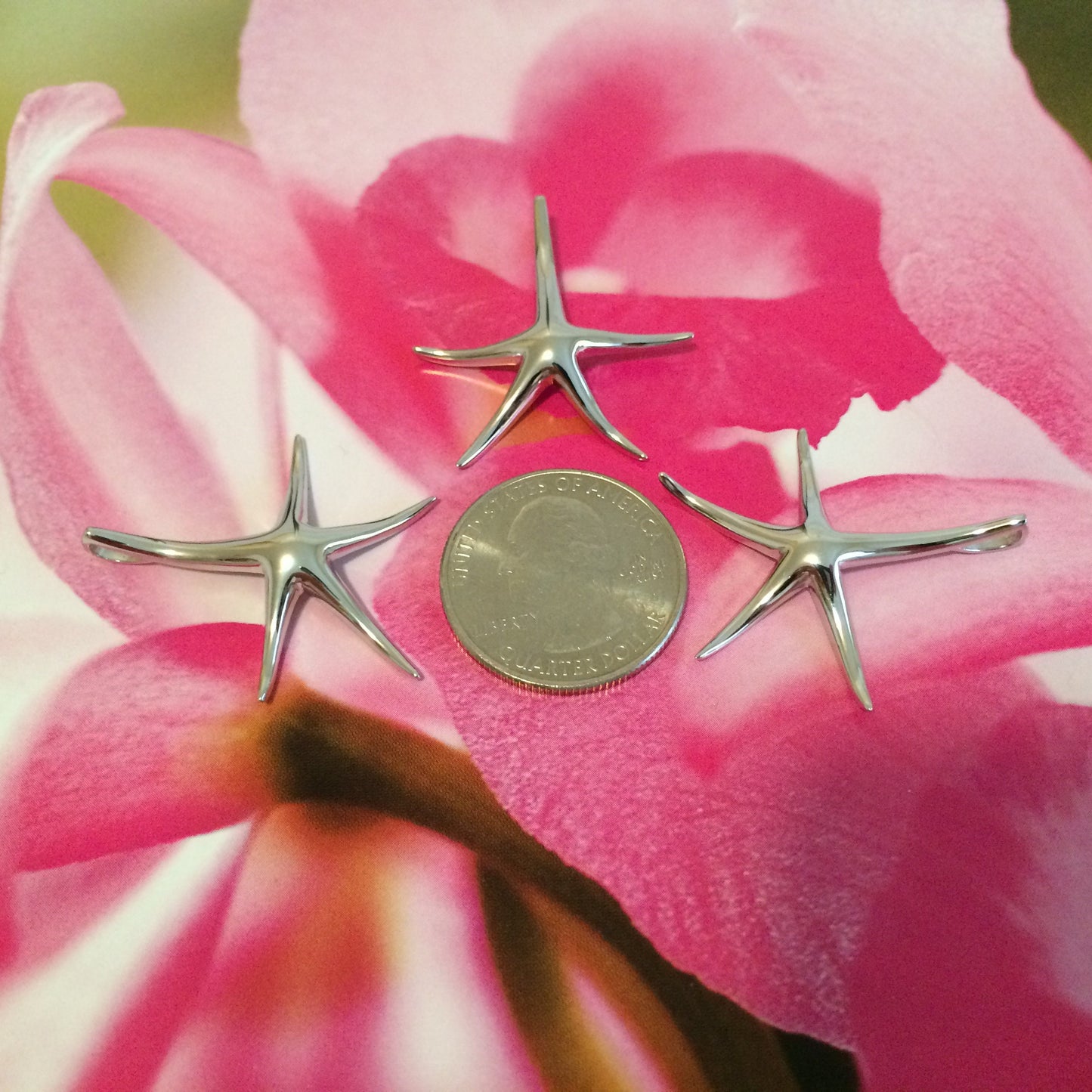Hawaiian Large Starfish Pendant, Sterling Silver Starfish Pendant, Hawaiian Jewelry, Christmas Mom Anniversary Birthday Gift