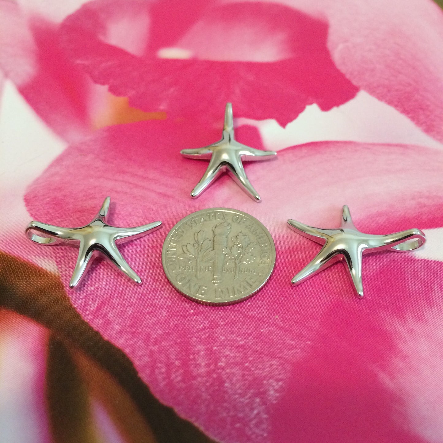 Hawaiian Starfish Pendant, Sterling Silver Starfish Charm Pendant, Hawaiian Jewelry Christmas Present, Anniversary Gift Birthday Gift