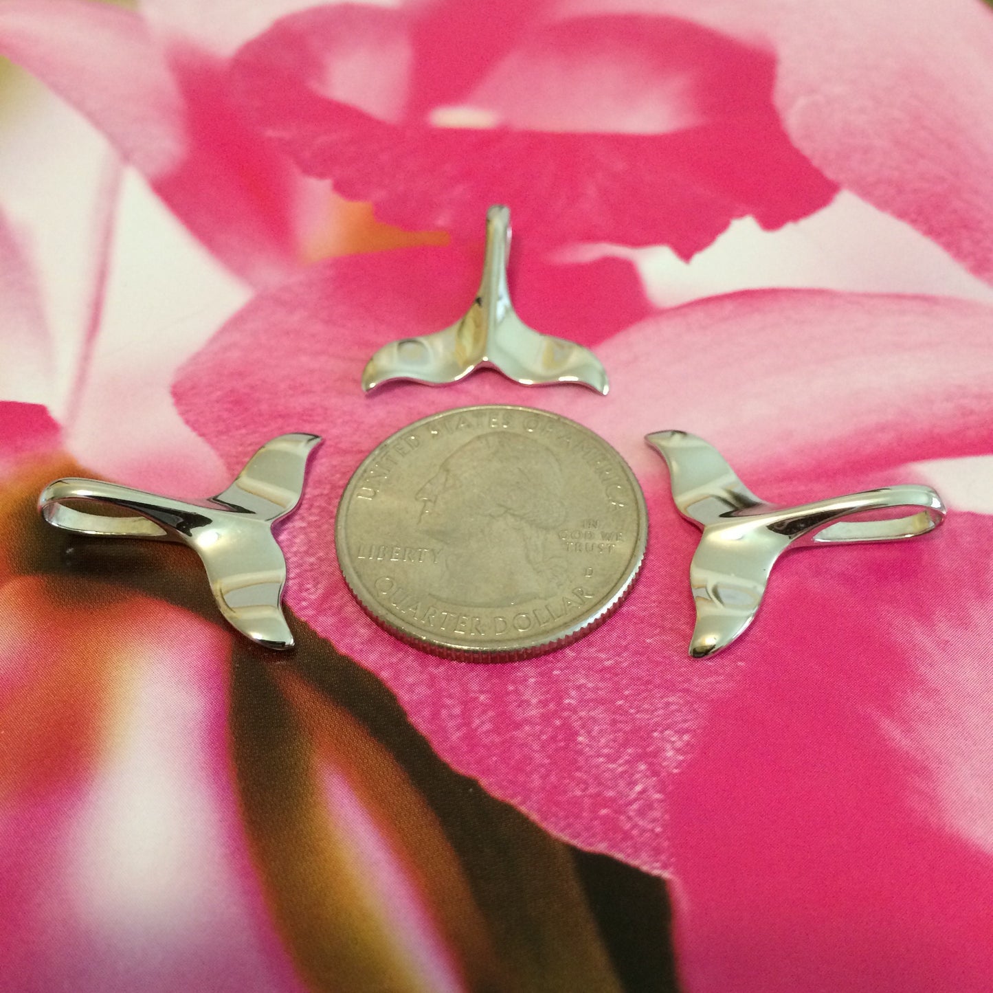 Hawaiian Whale Tail Pendant, Sterling Silver Whale Tail Pendant, Christmas Present, Anniversary Gift, Birthday Gift