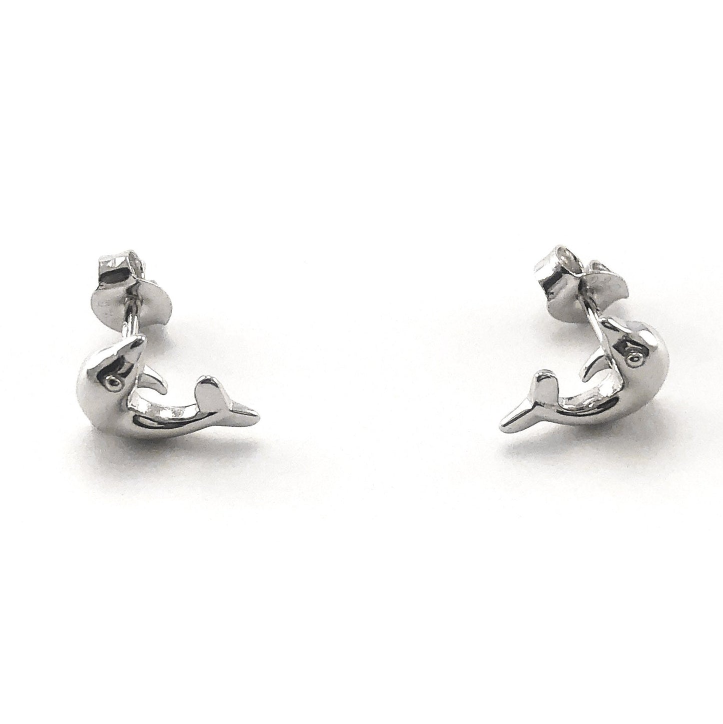Hawaiian Dolphin Earrings, Sterling Silver Dolphin Stud Earrings, Hawaiian Jewelry, Christmas Anniversary Mom Birthday Gift