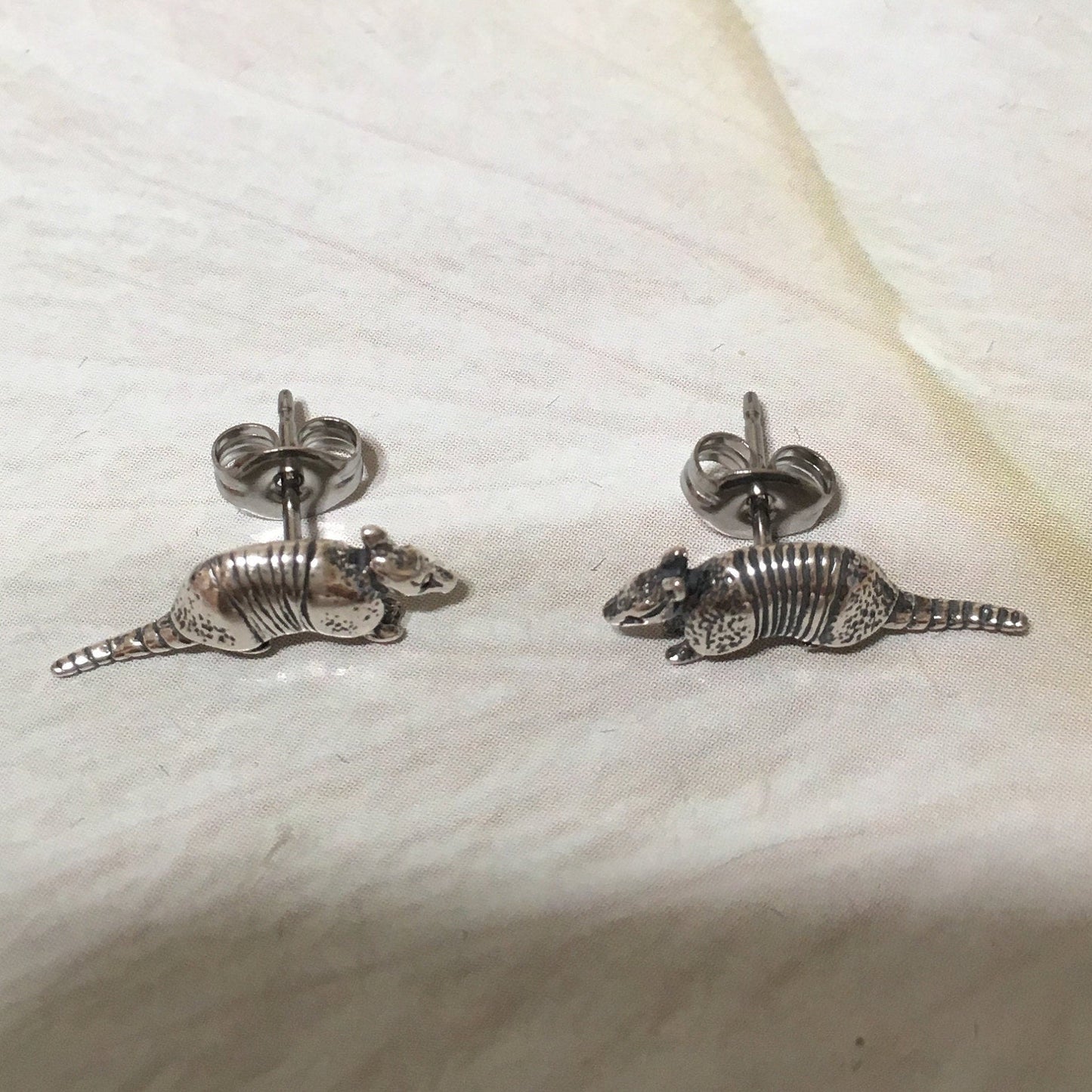 Texan Armadillo Earrings, Sterling Silver Armadillo Stud Earrings, E8063 Birthday Wife Mom Mother Gift, Texan Jewelry