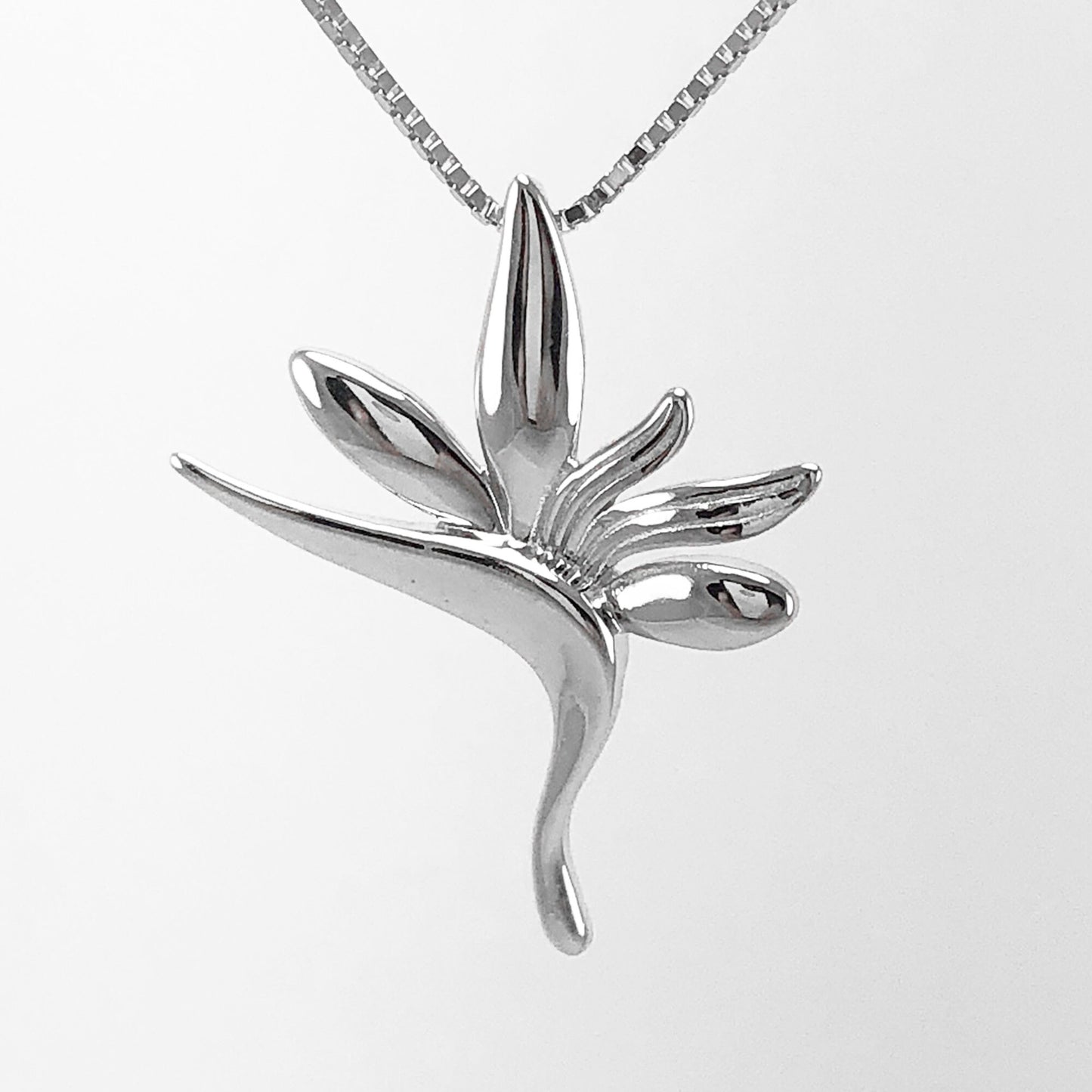 Hawaiian Bird of Paradise Pendant, Sterling Silver Bird of Paradise Pendant, Hawaiian Jewelry, Christmas Anniversary Birthday Gift
