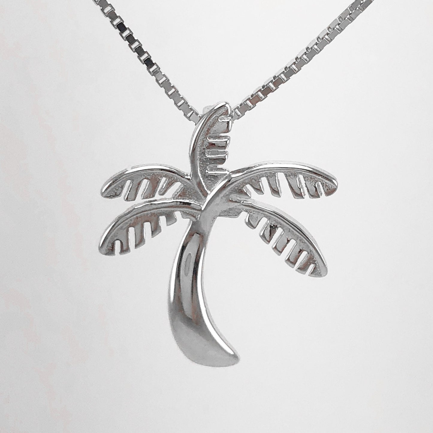 Hawaiian Palm Tree Pendant, Sterling Silver Palm Tree Pendant, Hawaiian Jewelry, Christmas Present, Anniversary Birthday Gift