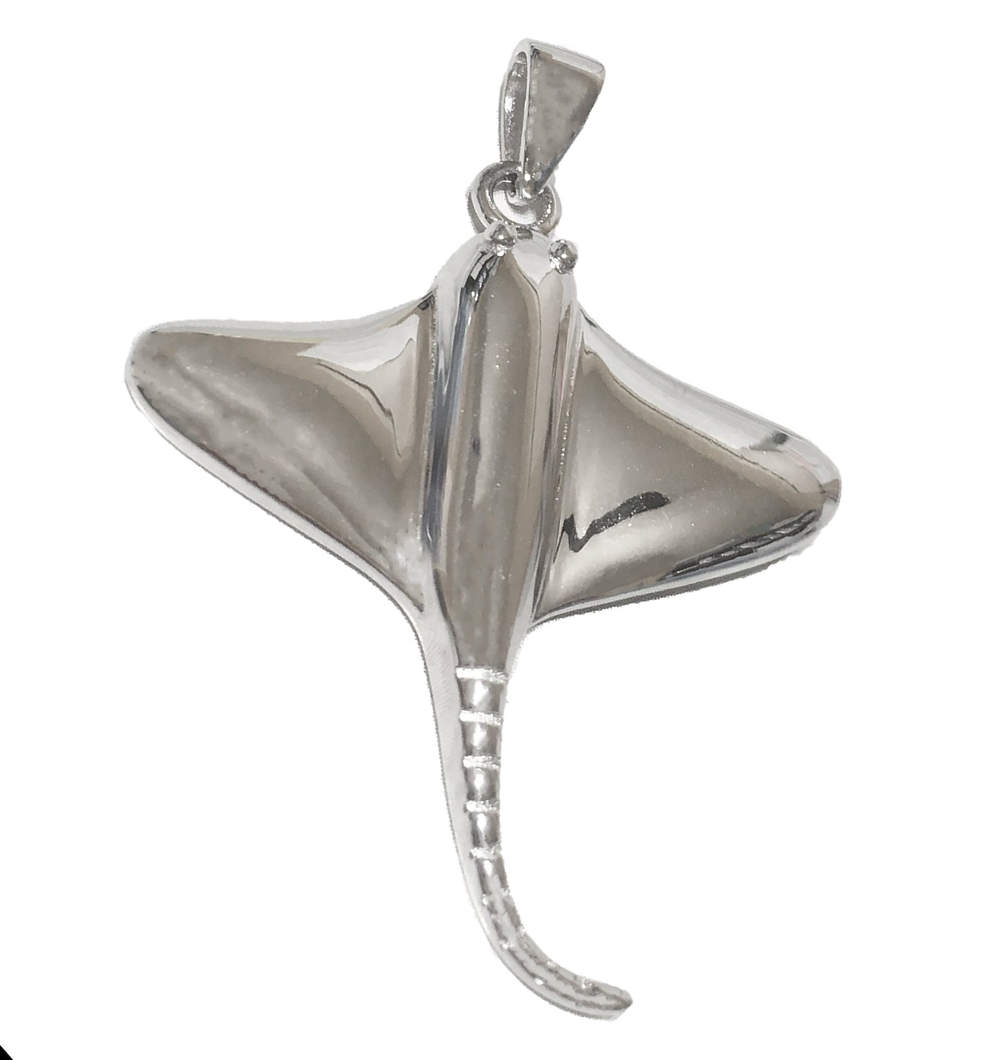 Hawaiian Stingray Pendant, Sterling Silver Sting Ray Charm Pendant, Hawaiian Jewelry, Christmas Anniversary Mom Birthday Gift
