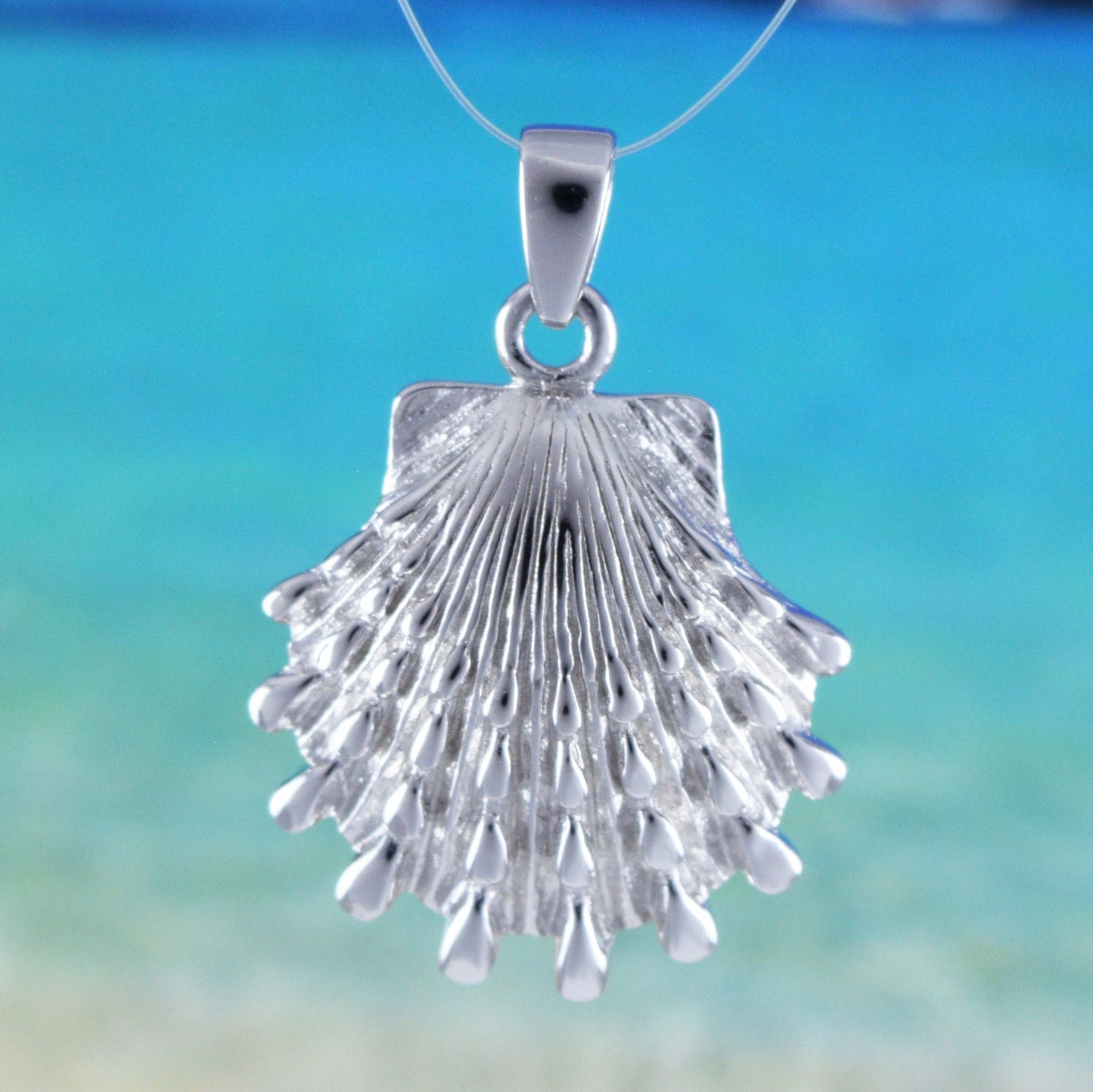 Hawaiian Seashell Pendant, Sterling Silver Sea Shell Pendant, Hawaiian Jewelry Christmas Present, Anniversary Gift Birthday Gift
