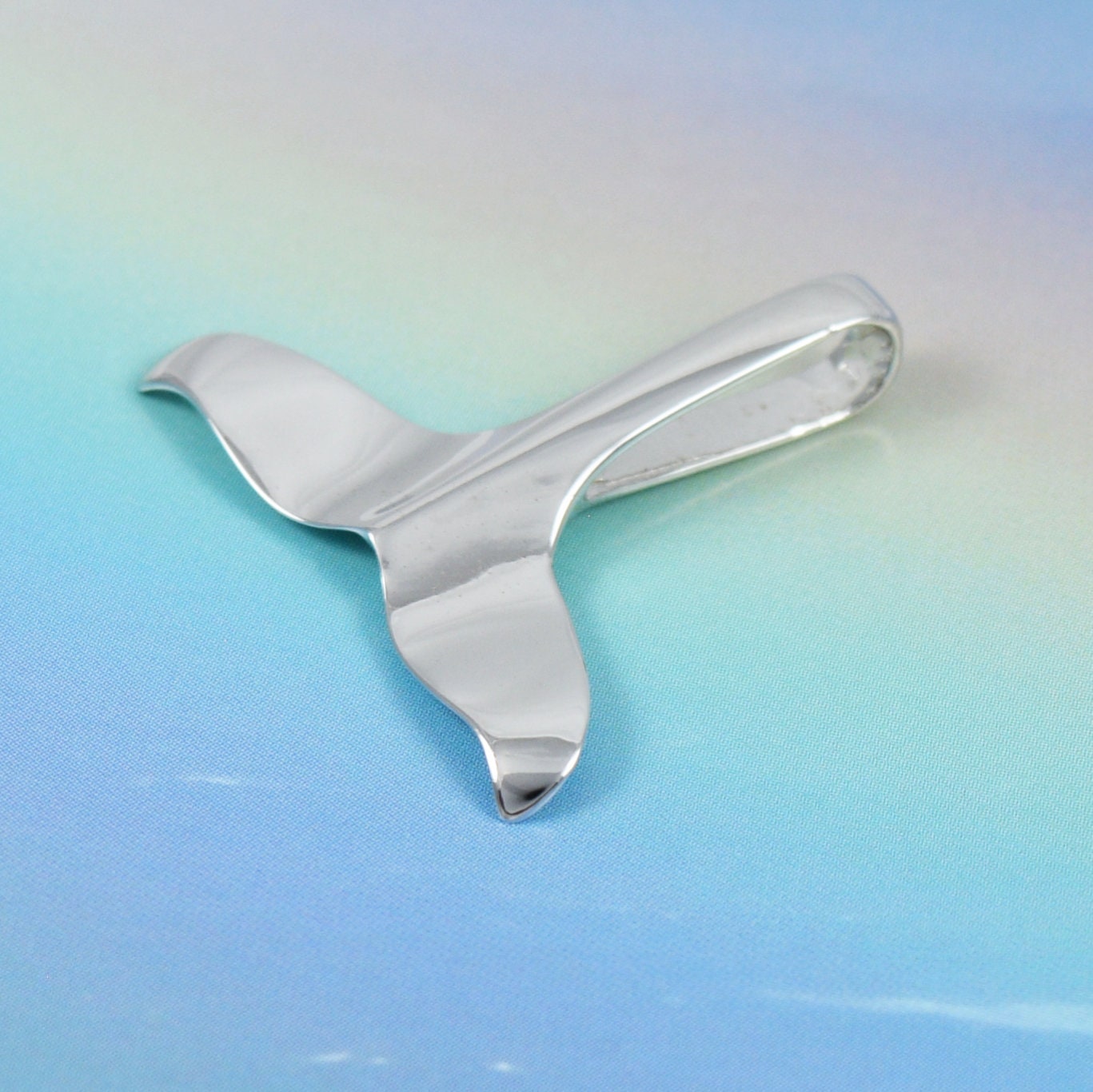 Hawaiian Whale Tail Pendant, Sterling Silver Whale Tail Pendant, Hawaiian Jewelry, Christmas Anniversary Mom Birthday Gift