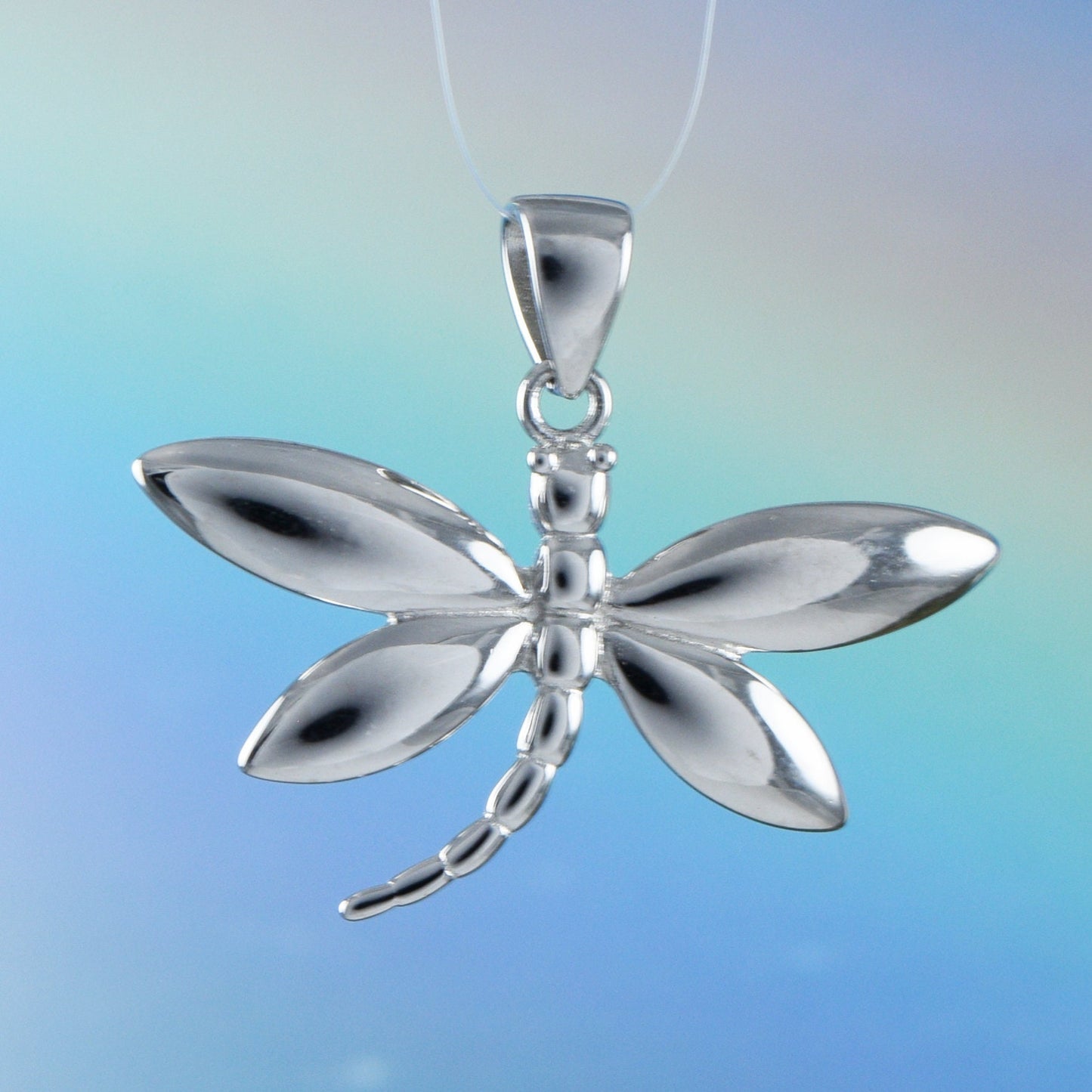 Hawaiian Large Dragonfly Pendant, Sterling Silver Dragonfly Pendant, Hawaiian Jewelry, Christmas Anniversary Mom Birthday Gift