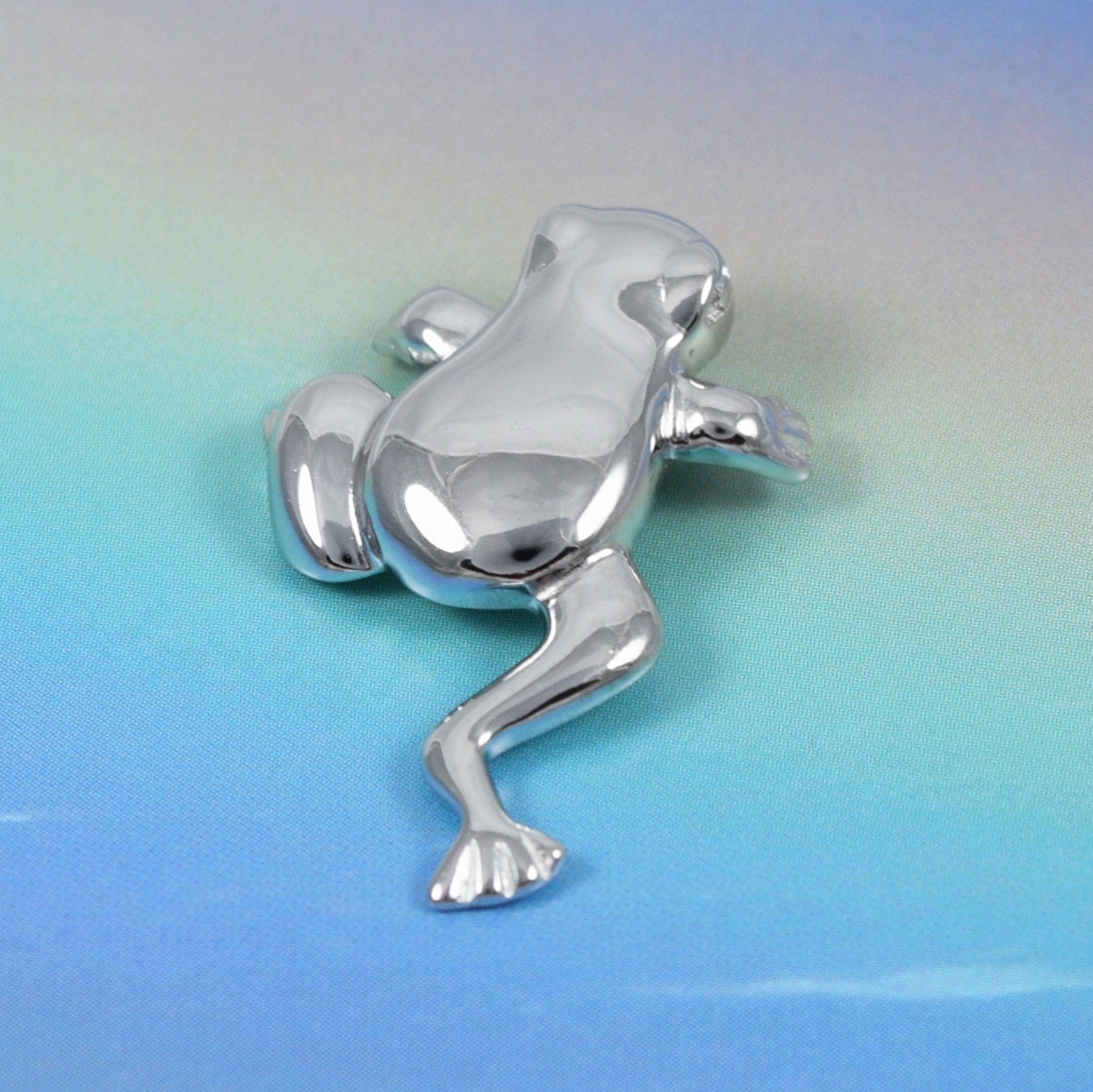Hawaiian Frog Pendant, Sterling Silver Frog Charm Pendant, Hawaiian Jewelry, Christmas Present, Anniversary Gift, Birthday Gift