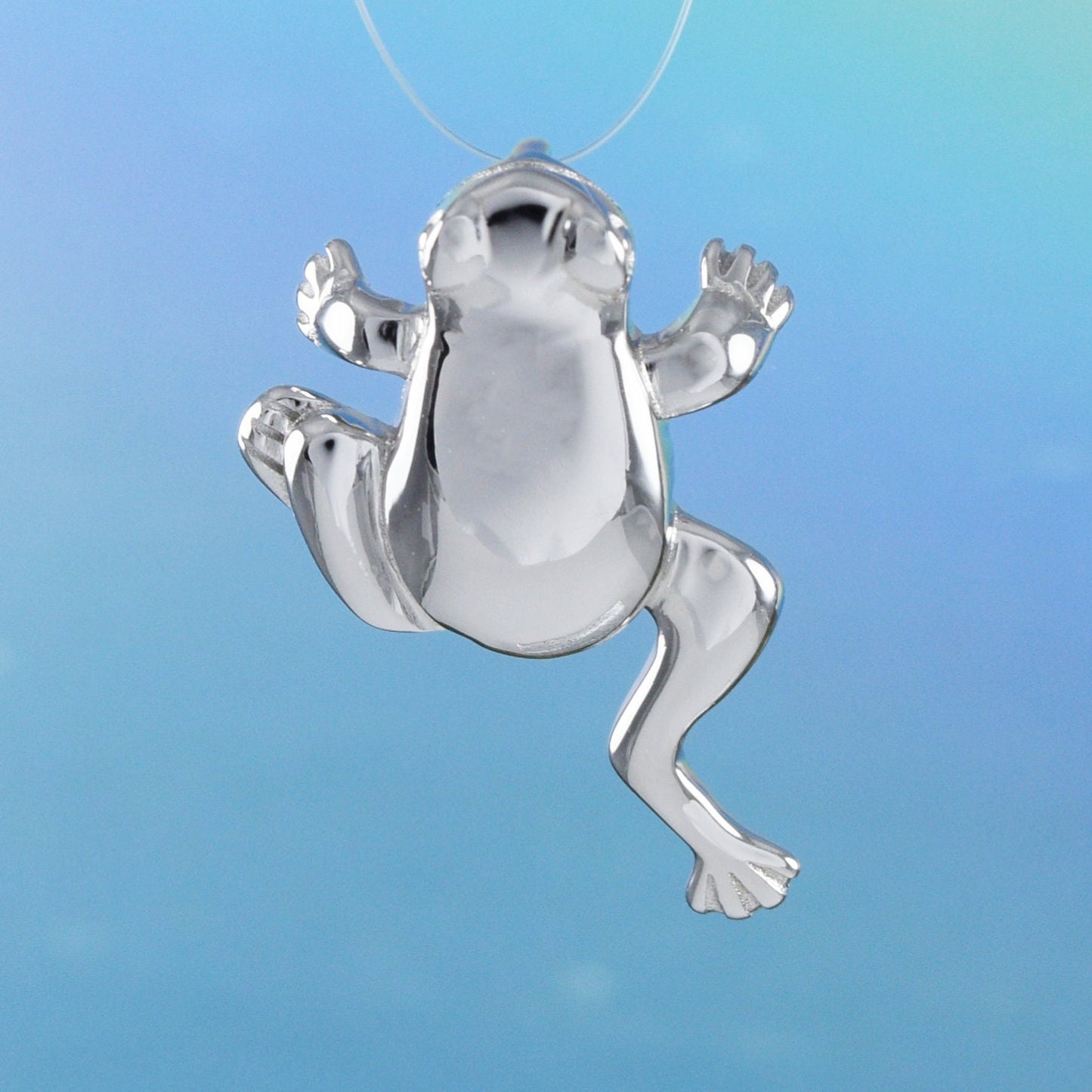 Hawaiian Frog Pendant, Sterling Silver Frog Charm Pendant, Hawaiian Jewelry, Christmas Present, Anniversary Gift, Birthday Gift