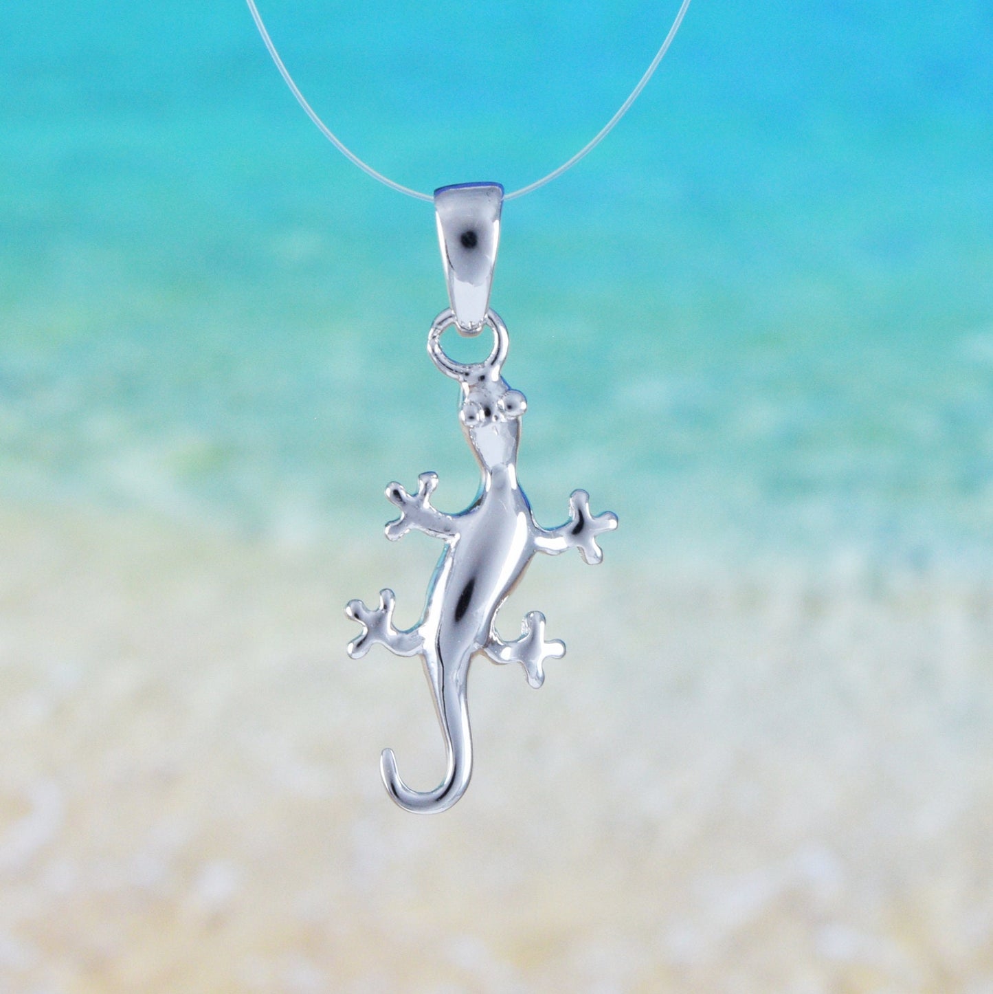 Hawaiian Gecko Pendant, Sterling Silver Gecko Pendant, Hawaiian Jewelry Christmas Present, Anniversary Gift, Birthday Gift
