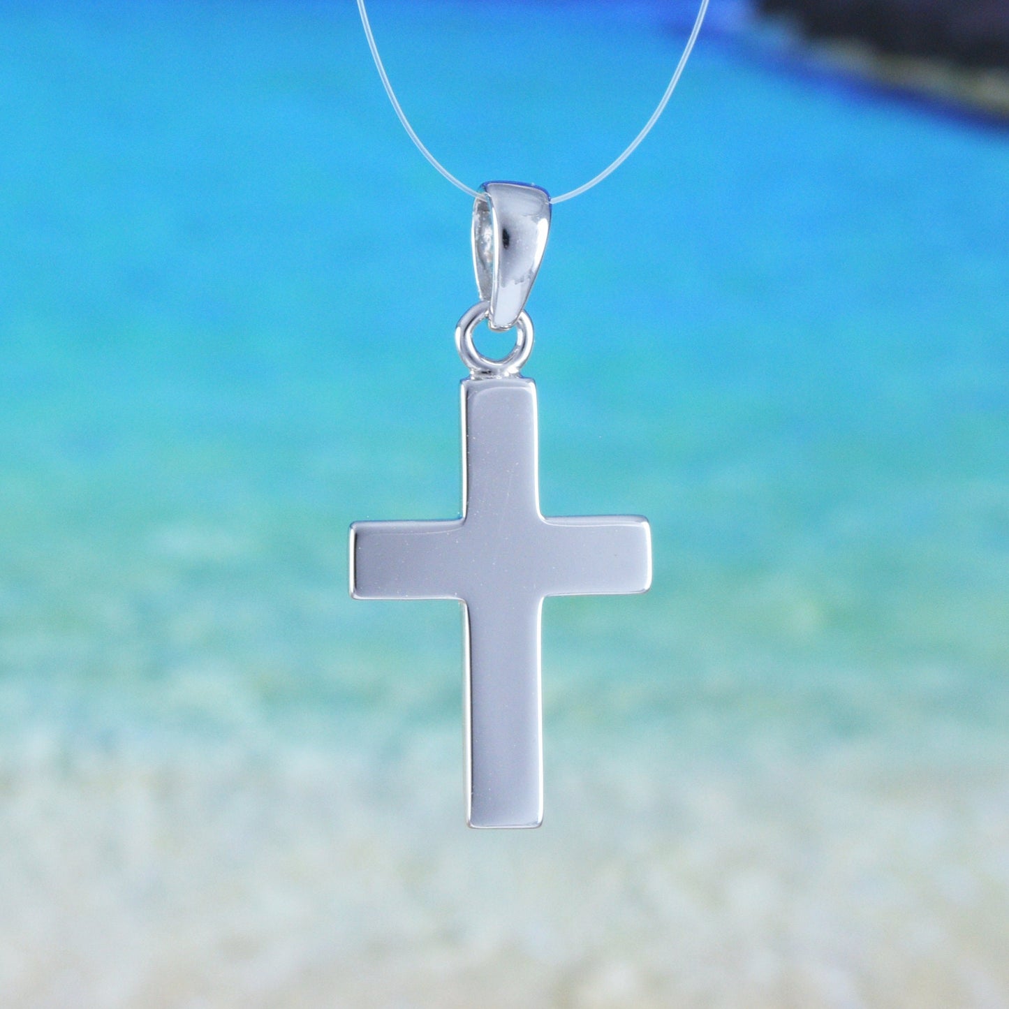Hawaiian Cross Pendant, Sterling Silver Cross Pendant, Hawaiian Jewelry Christmas Present, Anniversary Gift, Birthday Gift