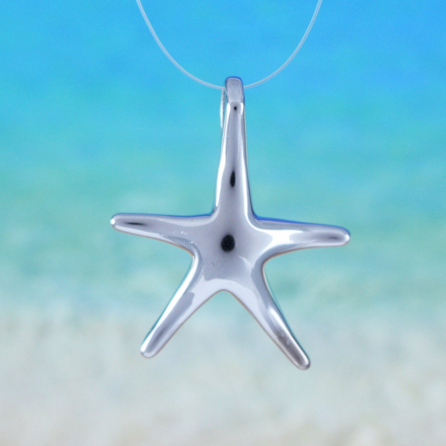 Hawaiian Starfish Pendant, Sterling Silver Starfish Charm Pendant, Hawaiian Jewelry Christmas Present, Anniversary Gift Birthday Gift