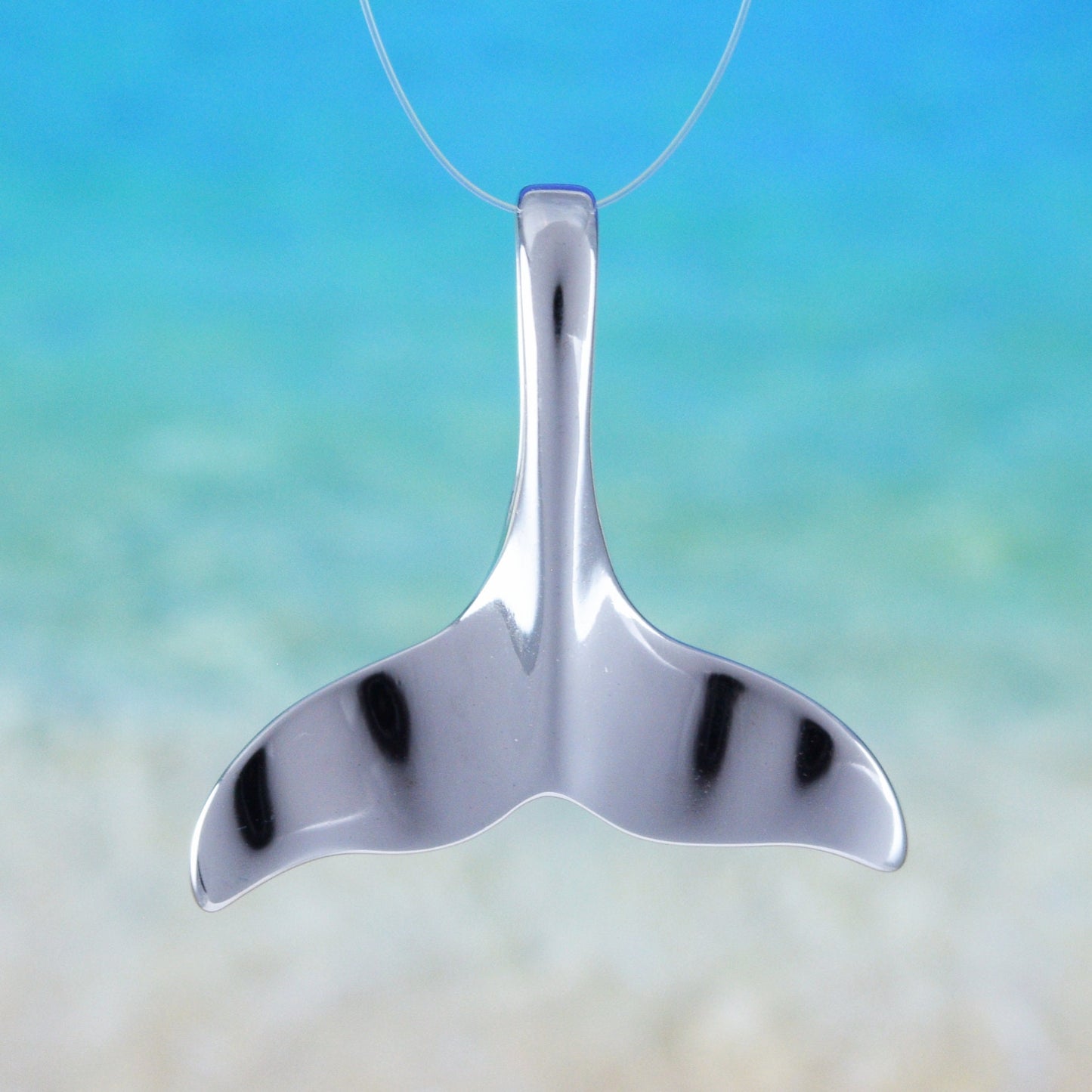 Hawaiian Whale Tail Pendant, Sterling Silver Whale Tail Pendant, Christmas Present, Anniversary Gift, Birthday Gift