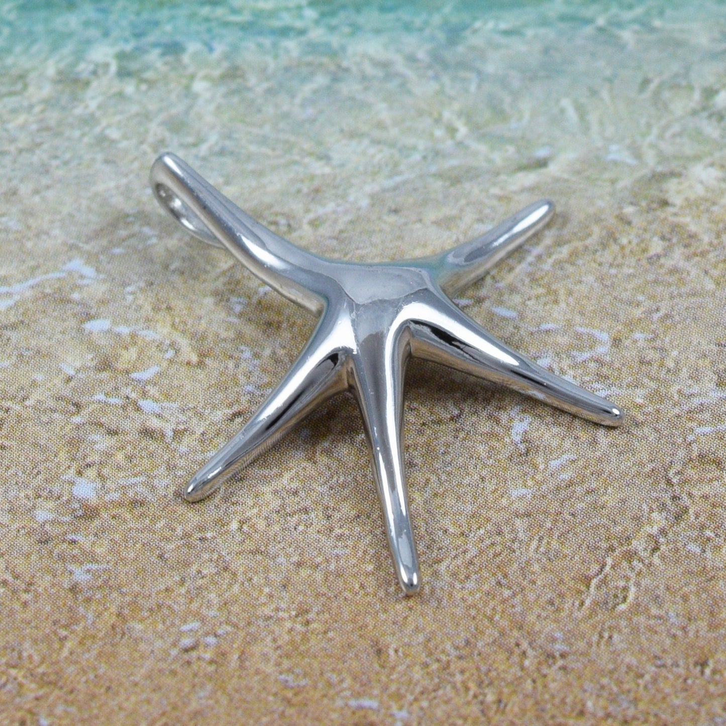 Hawaiian Starfish Pendant, Silver Starfish Pendant, Hawaiian Jewelry Christmas Present, Anniversary Gift, Birthday Gift