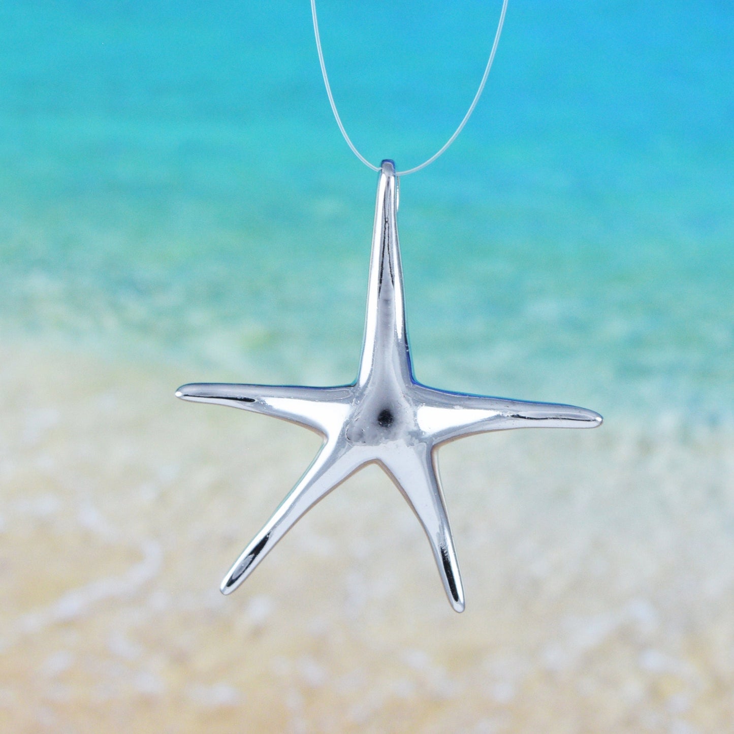 Hawaiian Starfish Pendant, Silver Starfish Pendant, Hawaiian Jewelry Christmas Present, Anniversary Gift, Birthday Gift