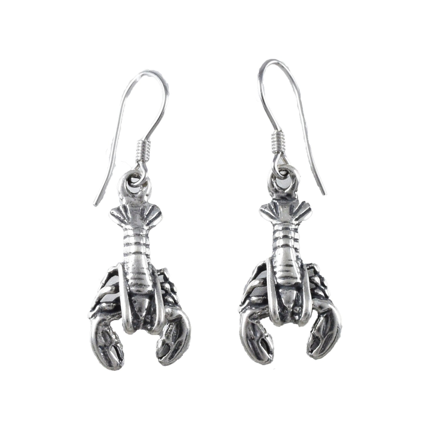 Texan 3D Crawfish Earrings, Sterling Silver Crawfish Dangle Earrings, Texan Jewelry, Christmas Anniversary Birthday Gift