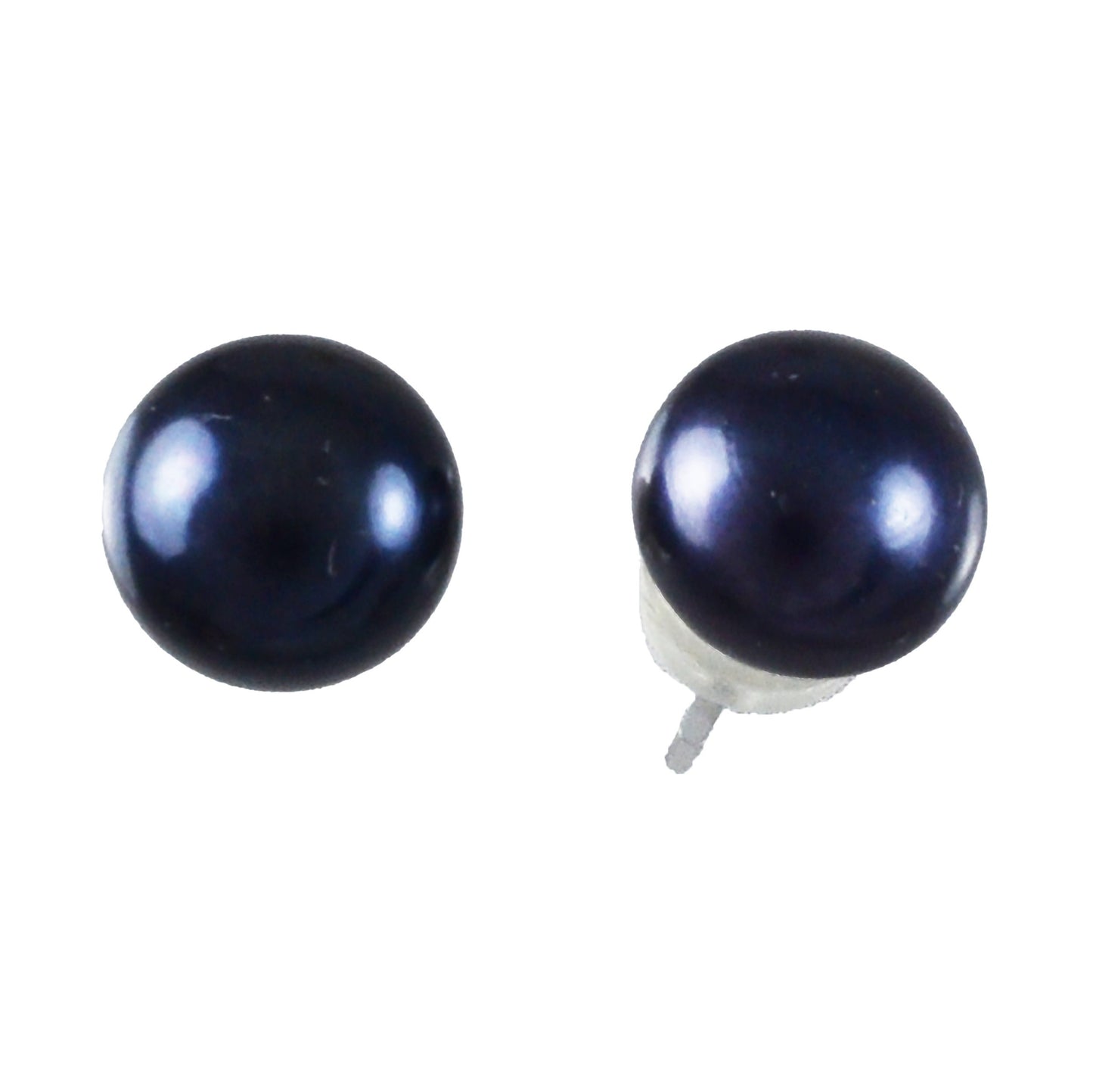 Hawaiian Genuine Black Pearl Earrings, Sterling Silver Black Pearl Stud Earrings, Hawaiian Jewelry, Christmas Birthday Mother Mom Gift