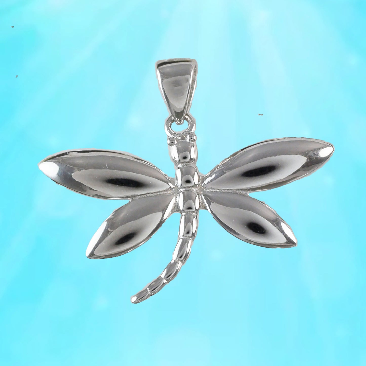 Hawaiian Large Dragonfly Pendant, Sterling Silver Dragonfly Pendant, Hawaiian Jewelry, Christmas Anniversary Mom Birthday Gift