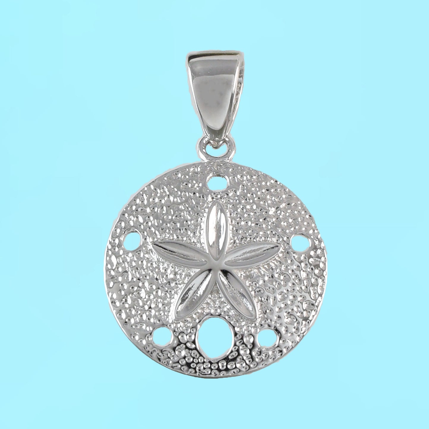 Hawaiian Sand Dollar Pendant, Sterling Silver Sand Dollar Pendant, Hawaiian Jewelry, Christmas Anniversary Birthday Gift