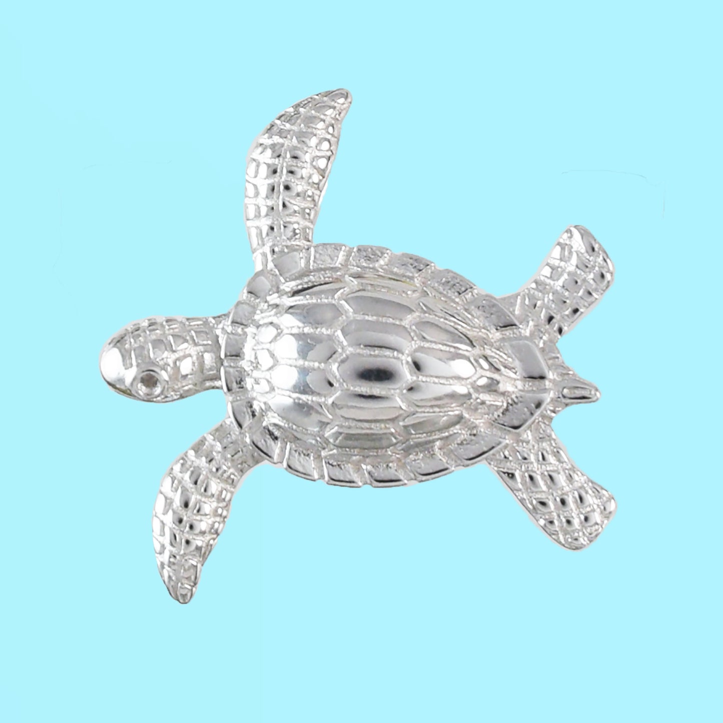 Hawaiian Sea Turtle Pendant, Sterling Silver Sea Turtle Pendant, Hawaiian Jewelry Christmas Present, Anniversary Gift Birthday Gift