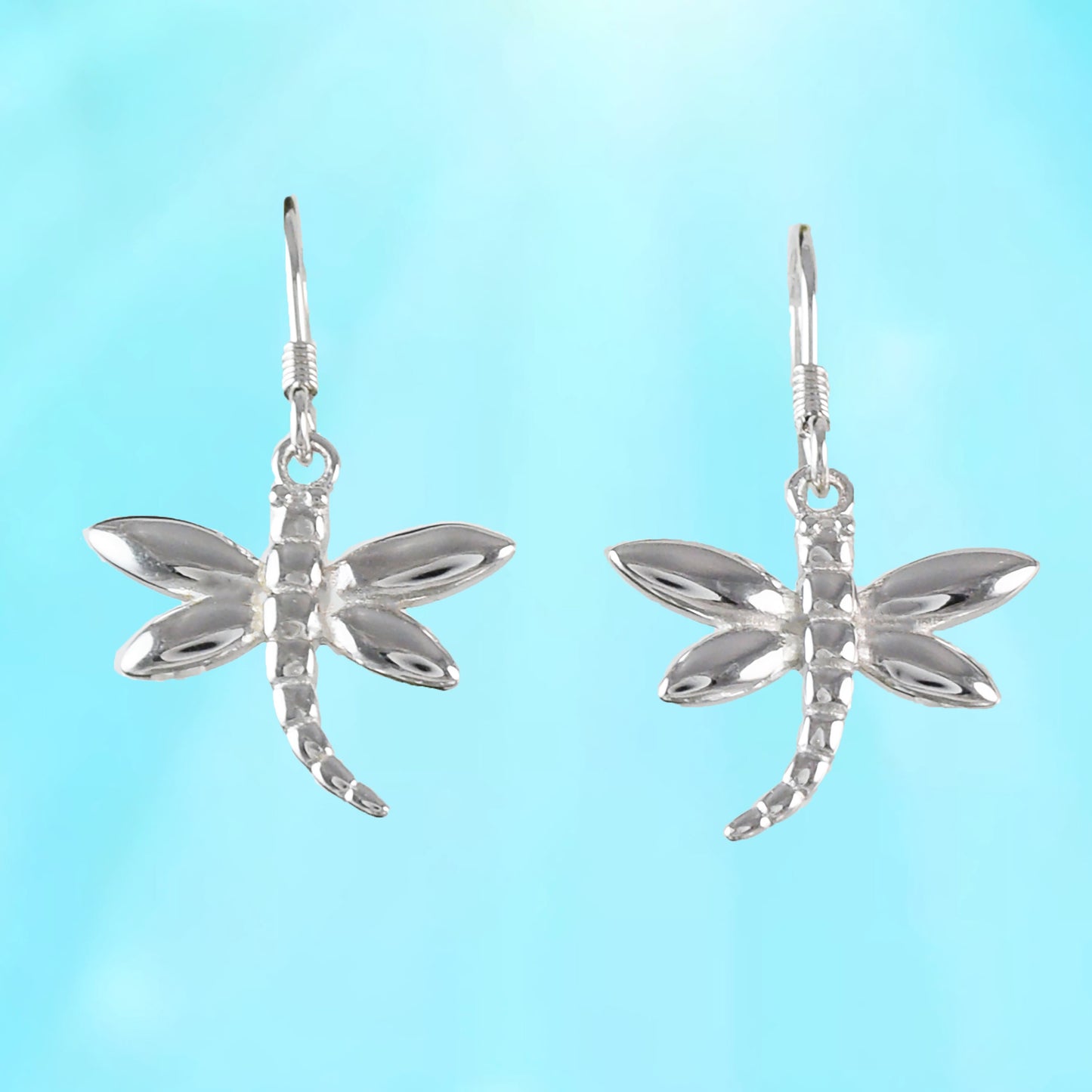 Hawaiian Dragonfly Earrings, Sterling Silver Dragonfly Dangle Earrings, Hawaiian Jewelry, Christmas Anniversary Birthday Gift