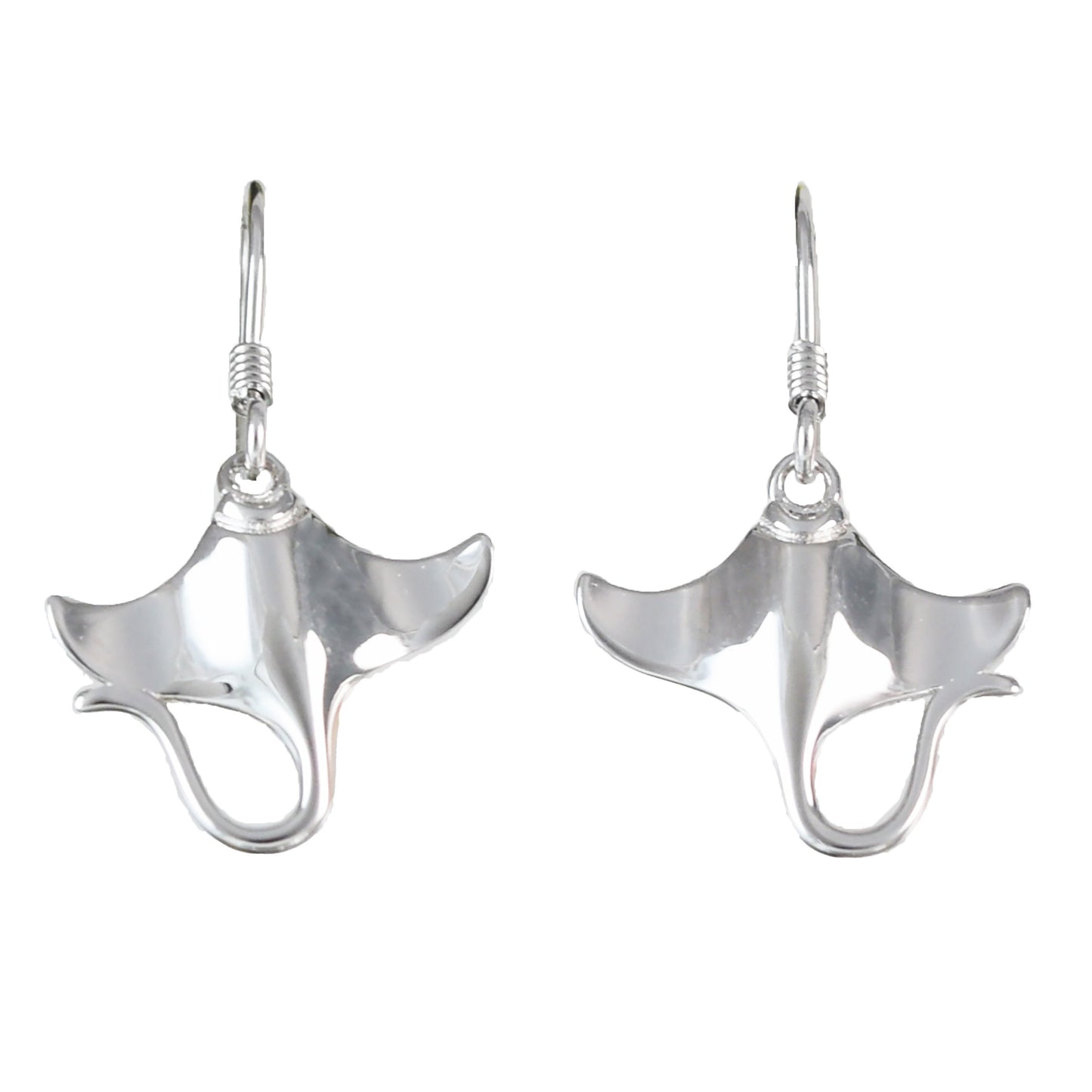 Hawaiian Manta Ray Earrings, Sterling Silver Manta Ray Dangle Earrings, Hawaiian Jewelry, Christmas Anniversary Birthday Gift