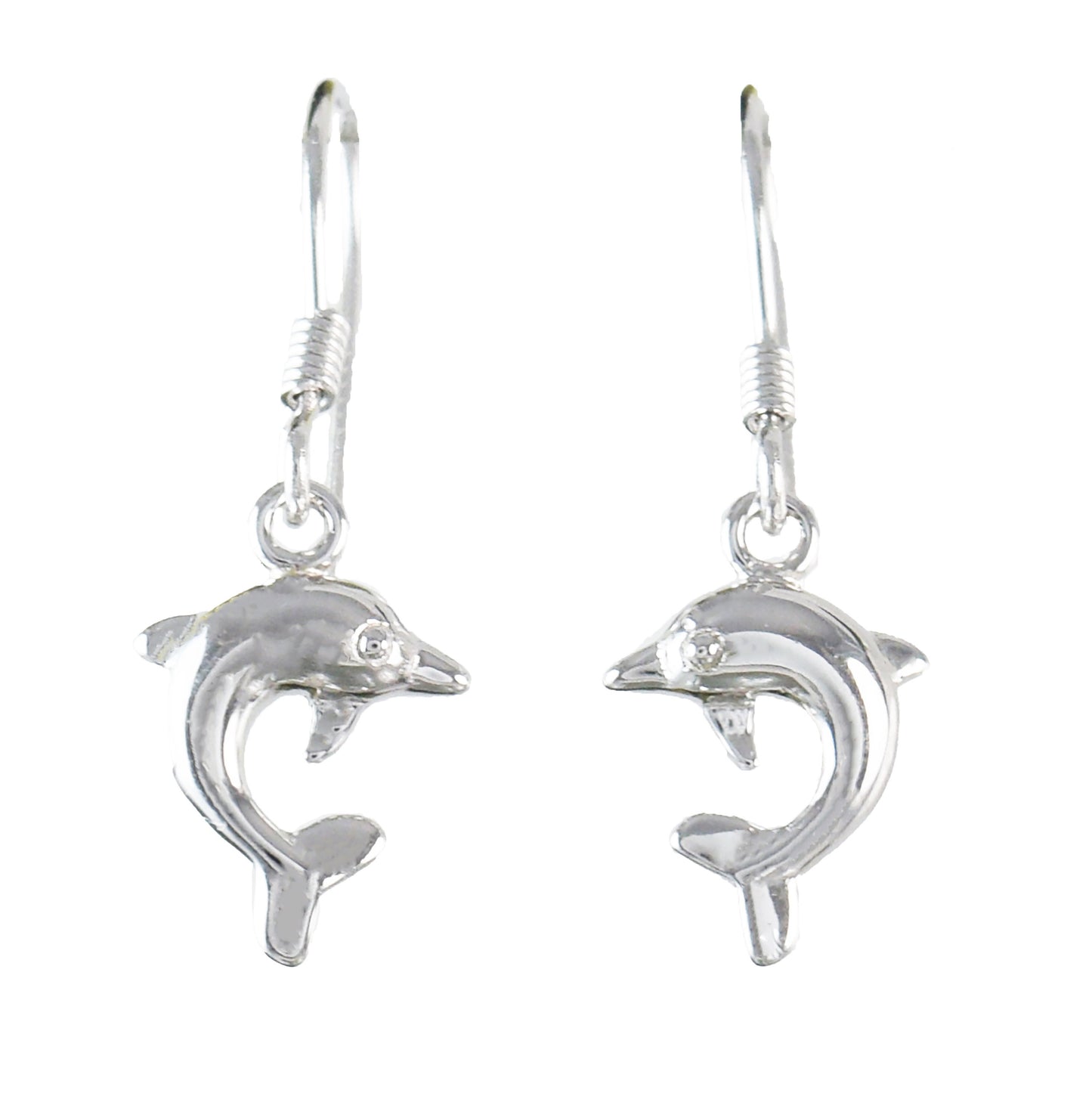 Hawaiian Dolphin Earrings, Sterling Silver Dolphin Dangle Earrings, Hawaiian Jewelry, Christmas Anniversary Mom Birthday Gift