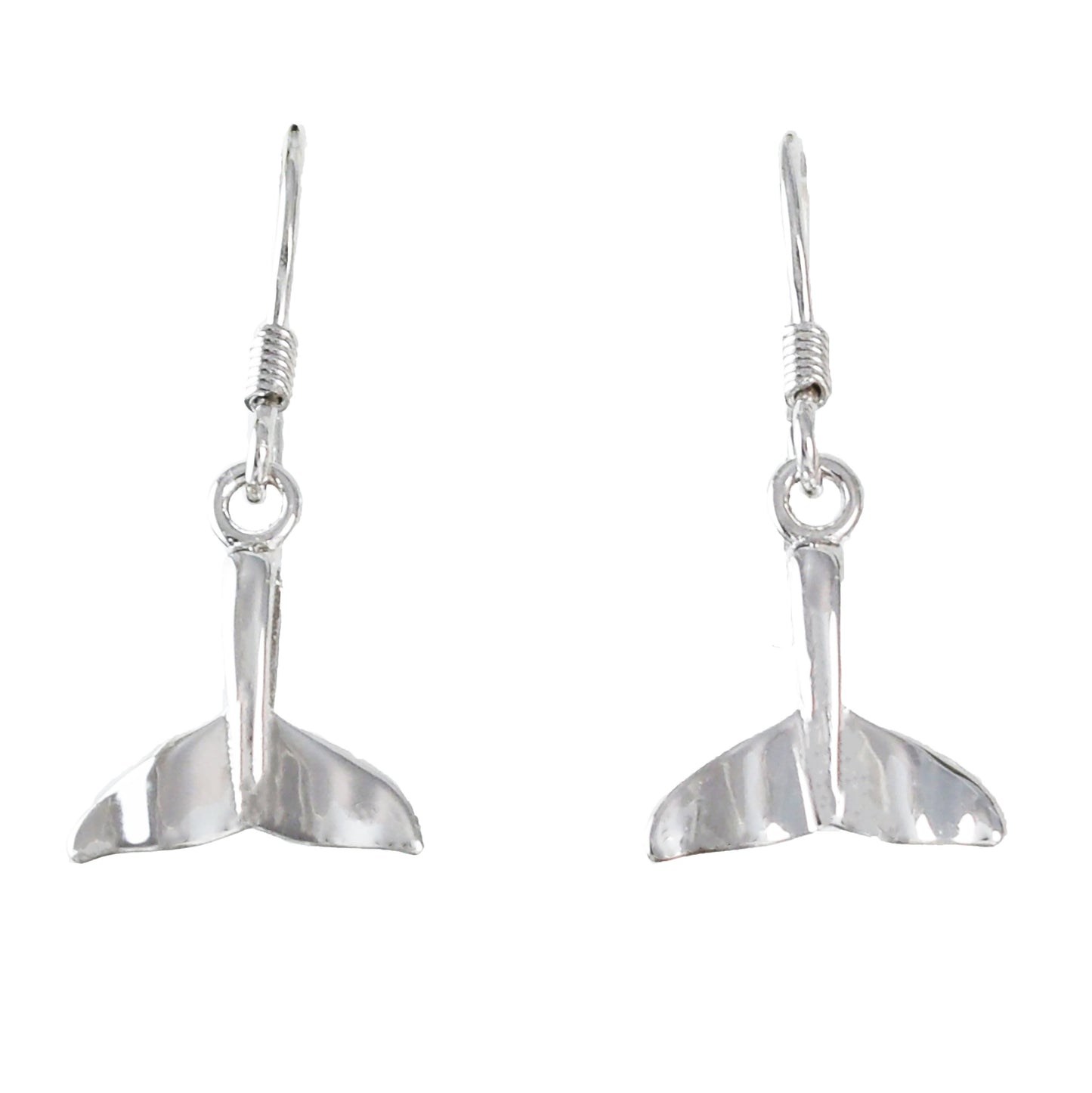 Hawaiian Dolphin Tail Earrings, Sterling Silver Dolphin Tail Dangle Earrings, Hawaiian Jewelry, Christmas Mom Birthday Gift