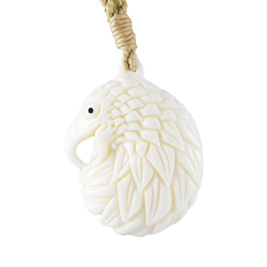 Hand Carved Buffalo Bone Eagle Necklace, N9129 -Paradise Treasures Jewelry