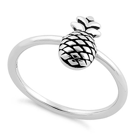 Pineapple ring in sterling silver