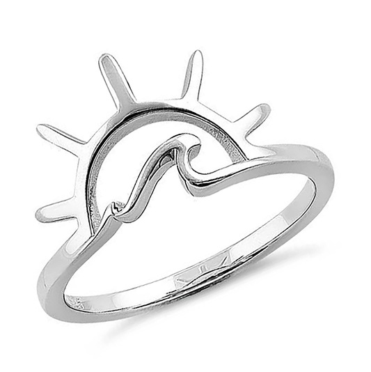 Sun ring in sterling silver