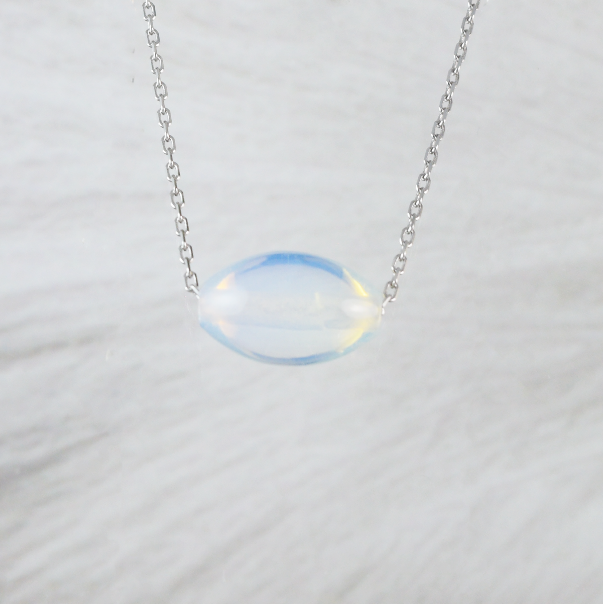 Stunning Genuine White Opal Necklace - Hawaii Treasures Shop
