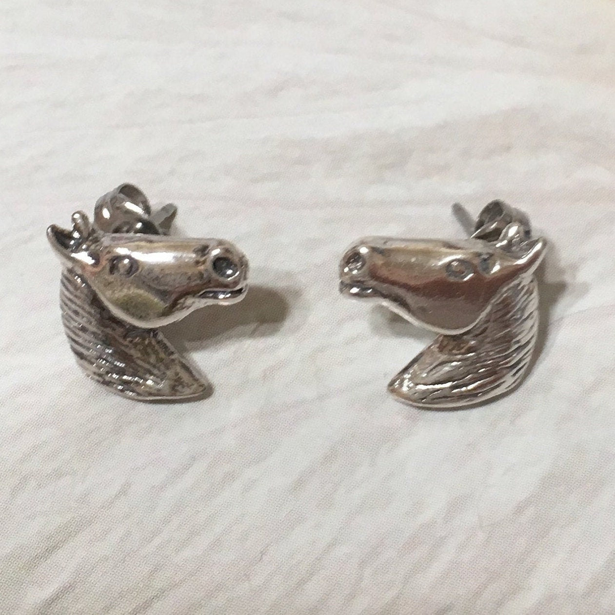 Texan Horse Earring, Sterling Silver Horse Stud Earring, E8061 Birthday Mother Wife Mom Gift