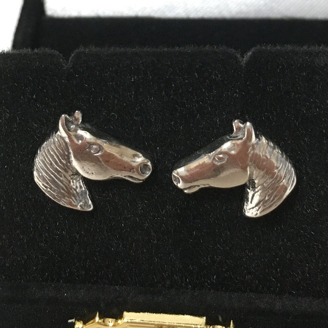 Texan Horse Earring, Sterling Silver Horse Stud Earring, E8061 Birthday Mother Wife Mom Gift